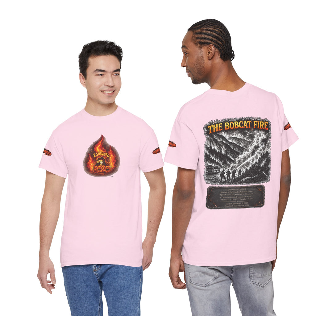 I Survived 2020 — WILDFIRES S2:E2: Director's Cut Special Edition "The Bobcat Fire" Memorial Unisex Heavy Cotton Tee