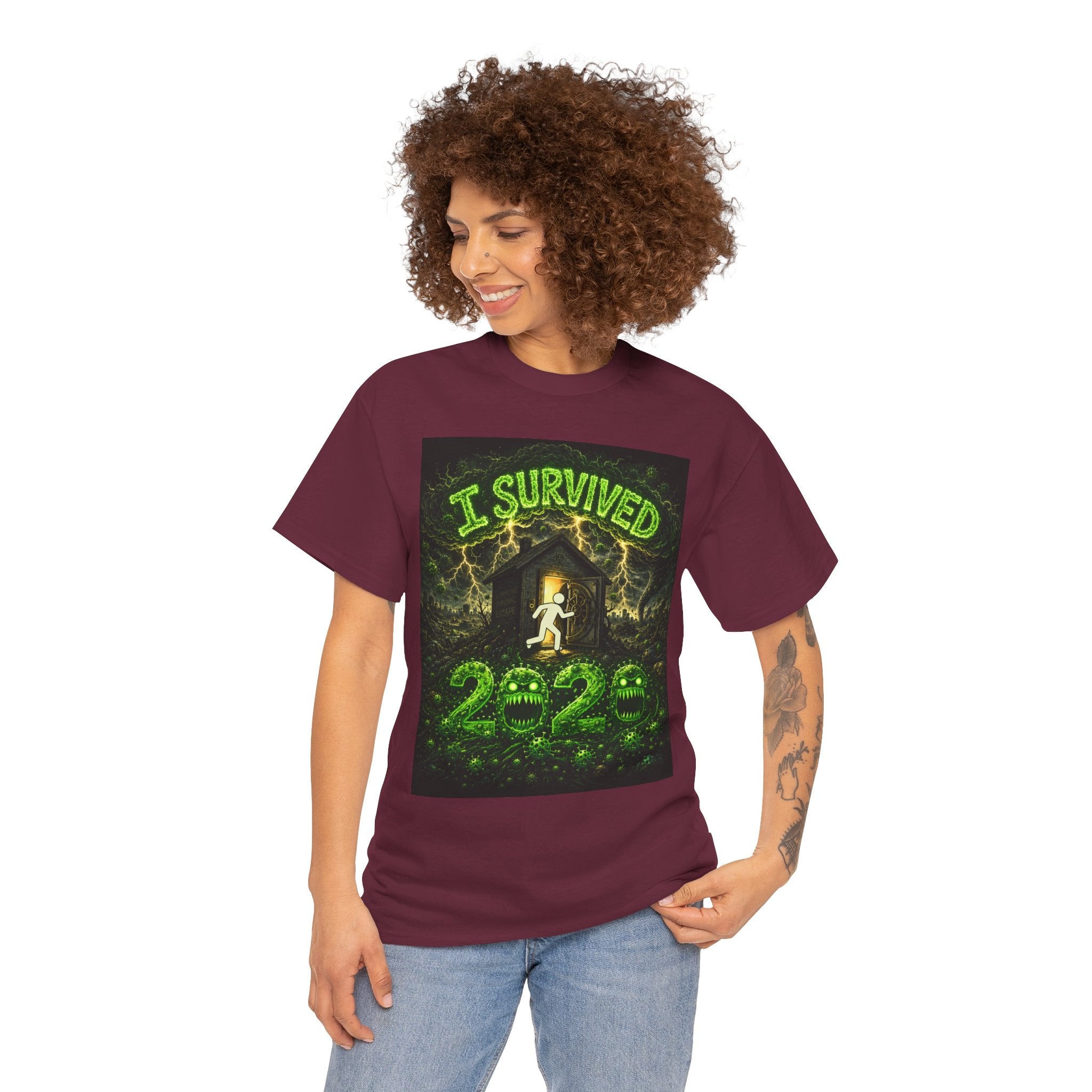 I Survived 2020 — S1:E1 "COVID-19: The Coronavirus" | Pandemic Edition Unisex Heavy Cotton Tee