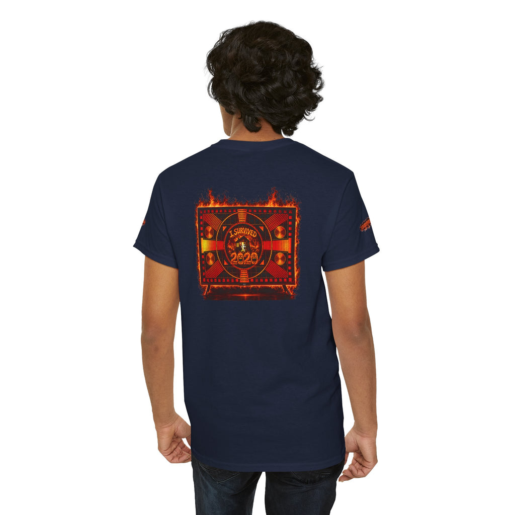 I Survived 2020 — "Please Stand By" Test Pattern Tee Wildfire Signal Special Edition Summer Premiere Unisex Heavy Cotton Tee