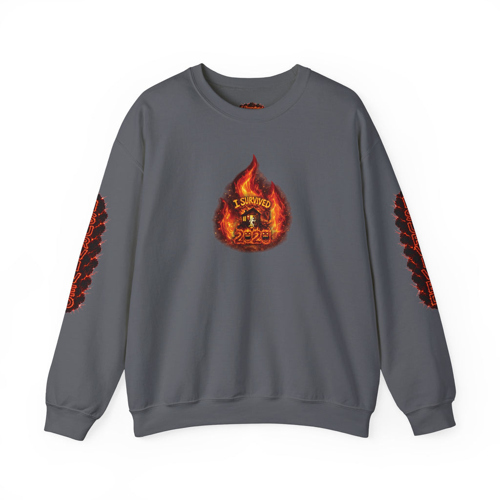 I Survived 2020 — WILDFIRES S2:E1: Director's Cut "Berry Creek" Memorial Unisex Heavy Blend™ Crewneck Sweatshirt