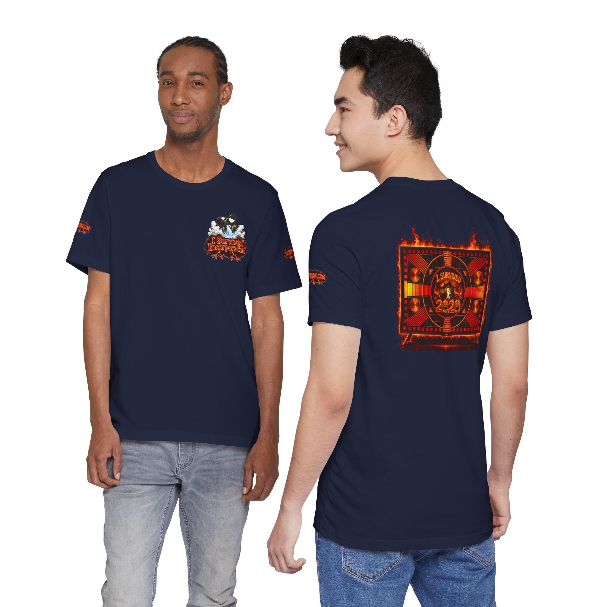 I Survived 2020 — "Please Stand By" Test Pattern Tee Wildfire Signal Special Edition Summer Premiere Unisex Jersey Short Sleeve Tee