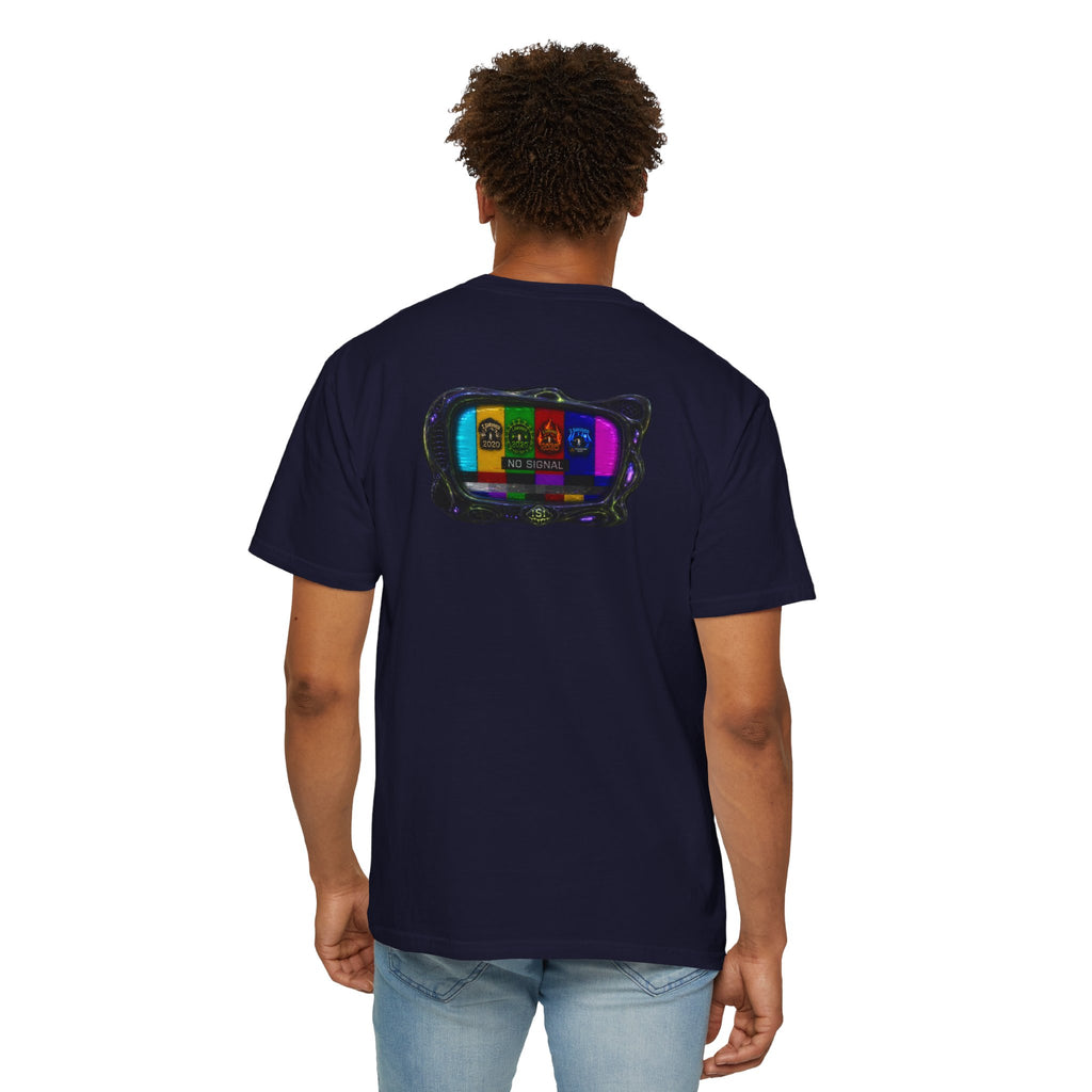 I Survived 2020 — "No Signal" Test Pattern Tee Alien Broadcast Finale Summer Premiere Unisex Garment-Dyed T-shirt