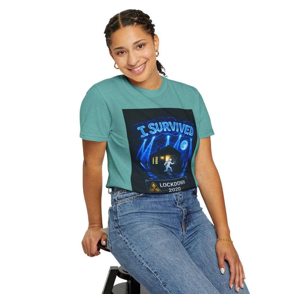 I Survived 2020 — LOCKDOWN S3:E2: "Dating Under Lockdown" Unisex Garment-Dyed T-shirt