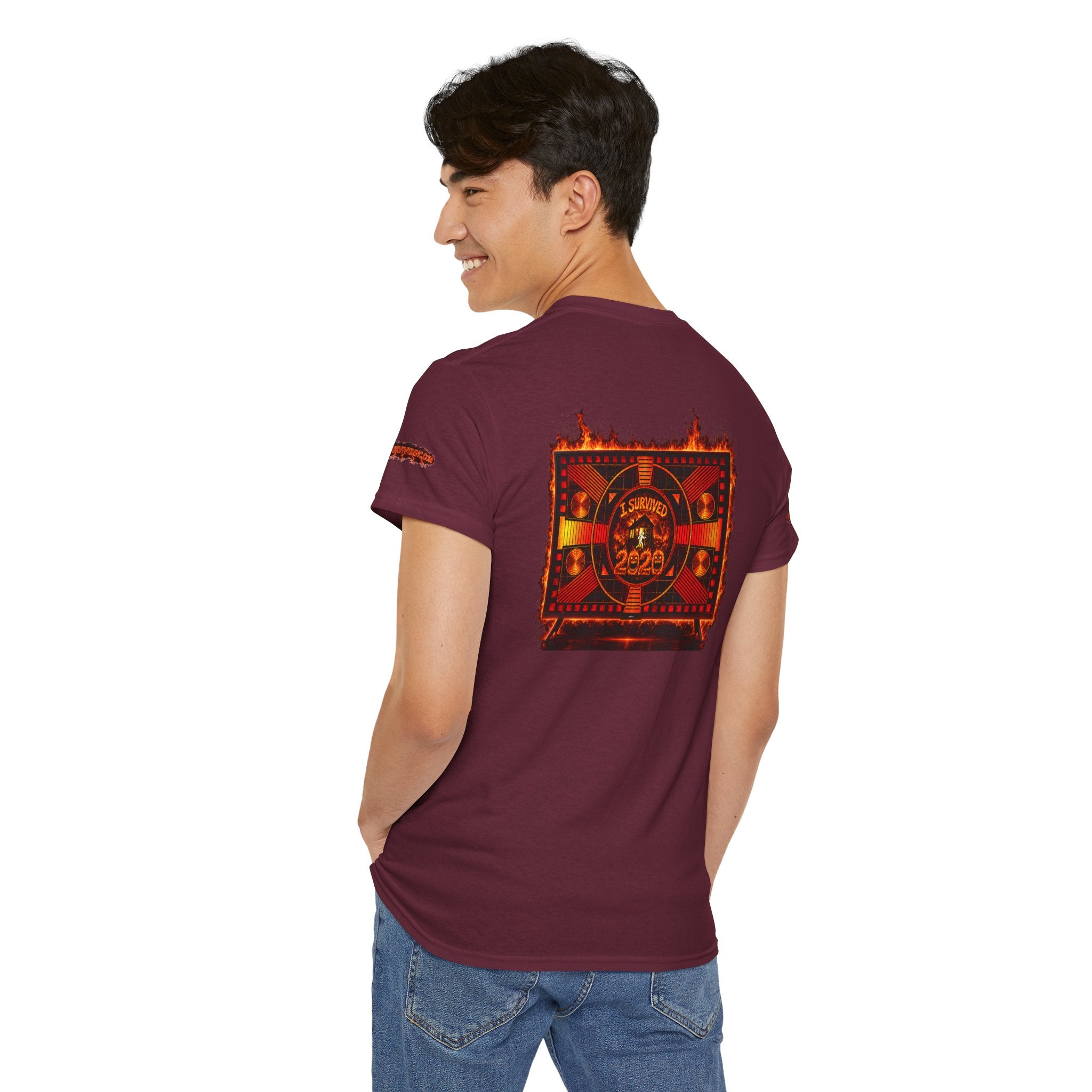 I Survived 2020 — "Please Stand By" Test Pattern Tee Wildfire Signal Special Edition Summer Premiere Unisex Heavy Cotton Tee