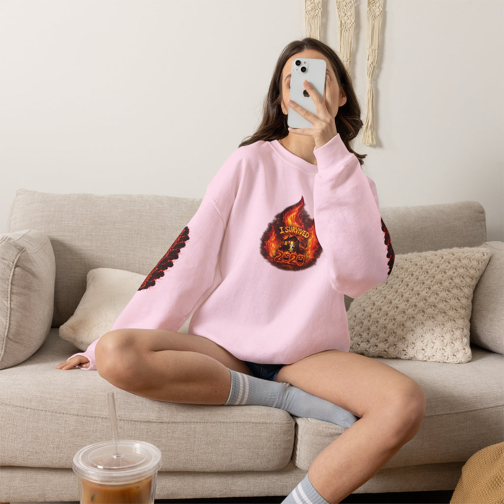 I Survived 2020 — WILDFIRES S2:E3: Director's Cut "The California Wildfires" Memorial Unisex Heavy Blend™ Crewneck Sweatshirt