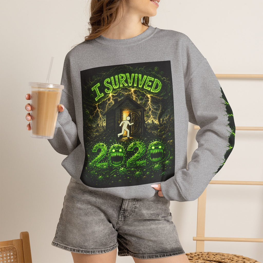 I Survived 2020 — PANDEMIC S1:E5: "Delivery Doomsday" Unisex Heavy Blend™ Crewneck Sweatshirt