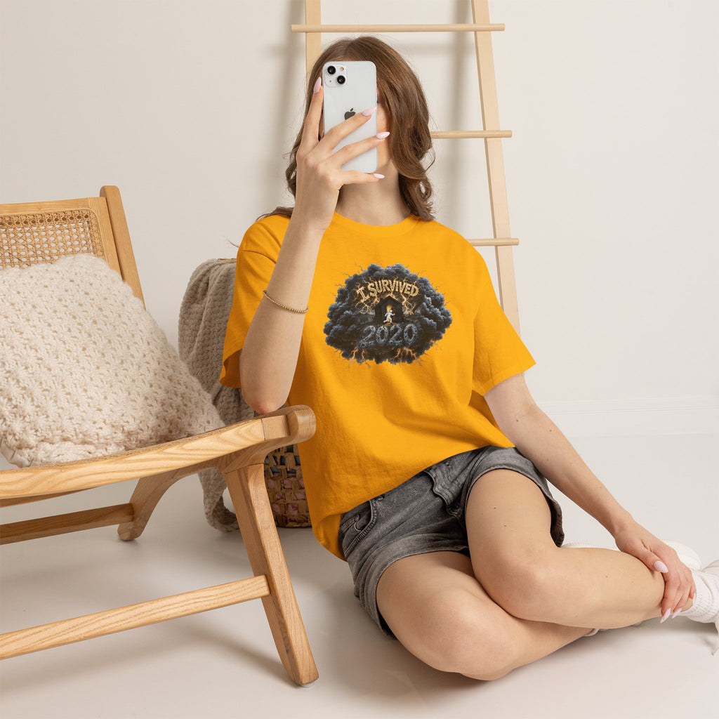 I Survived 2020 —  Deriector's Cut Original Design Teaser Tee | Season 1 Premiere Drop Unisex Heavy Cotton Tee