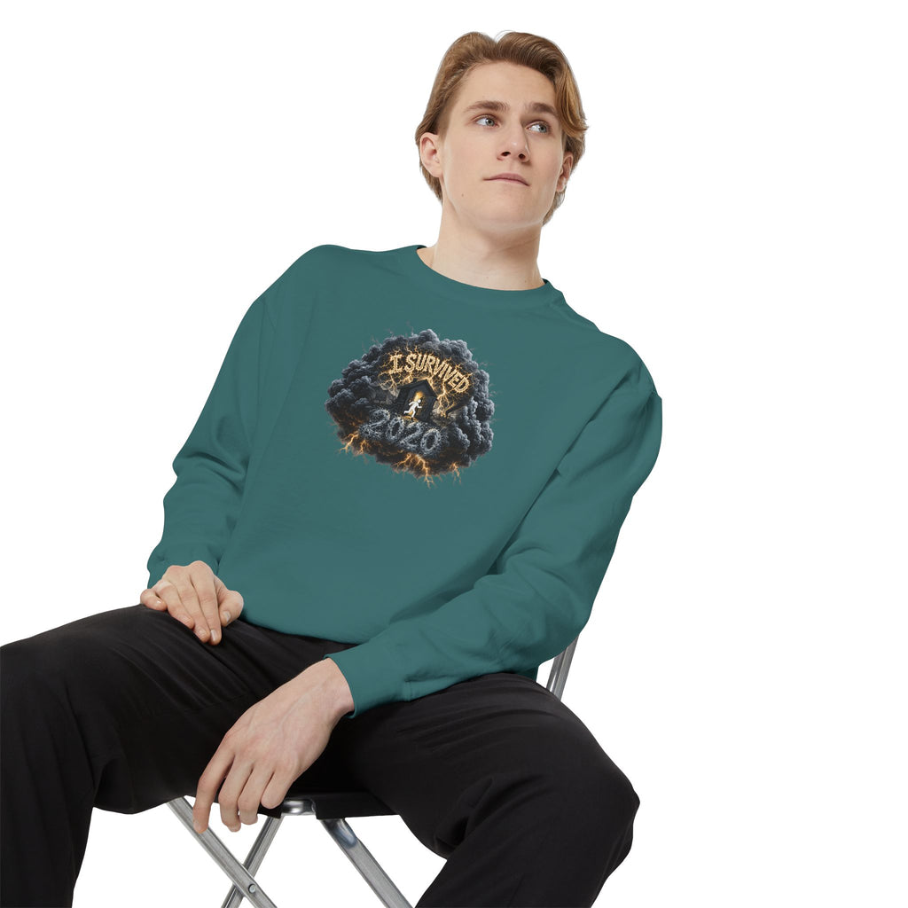 I Survived 2020 — Original PILOT Design: Director's Cut Unisex Garment-Dyed Sweatshirt