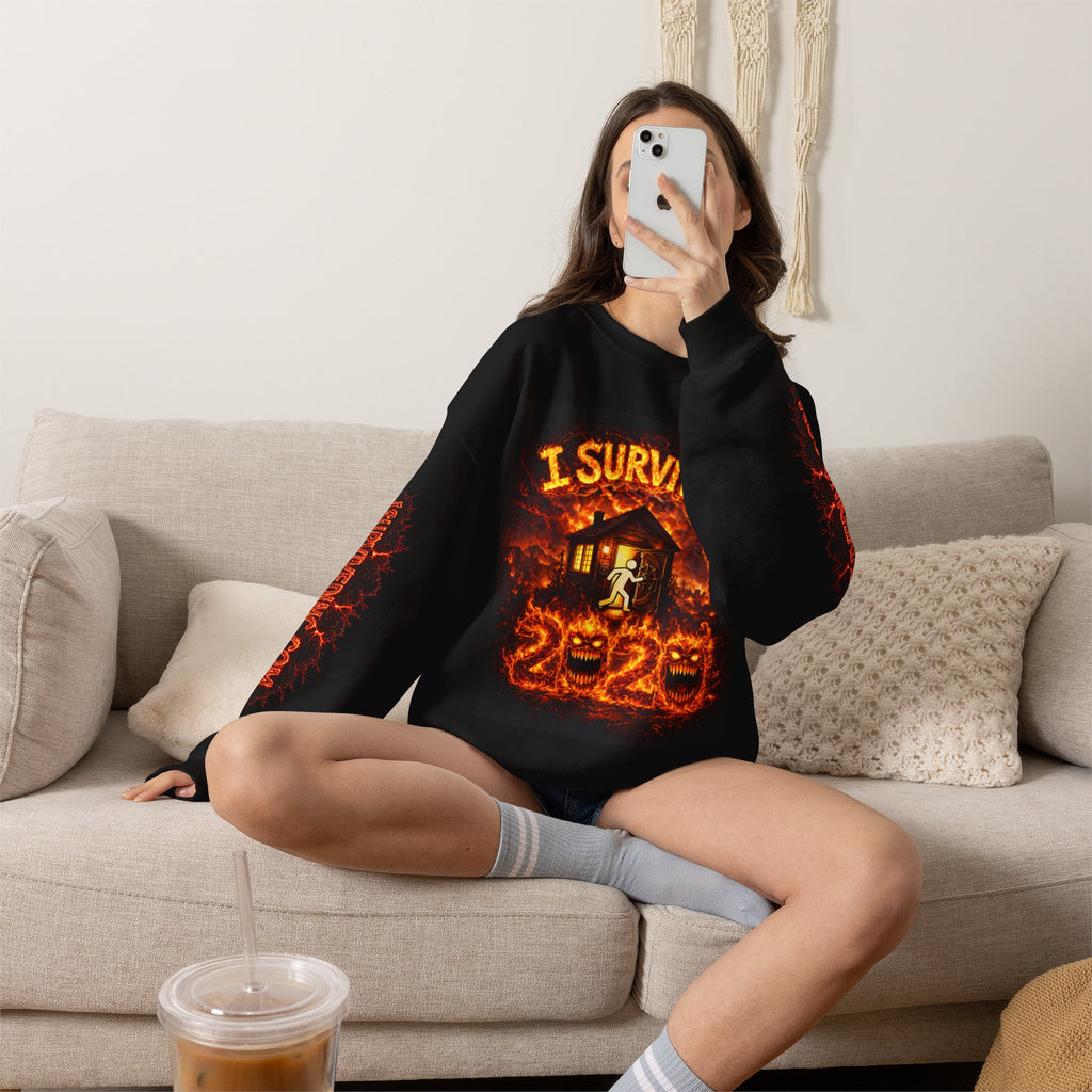 I Survived 2020 — WILDFIRES S2:E4: "Western U.S." Memorial Unisex Heavy Blend™ Crewneck Sweatshirt