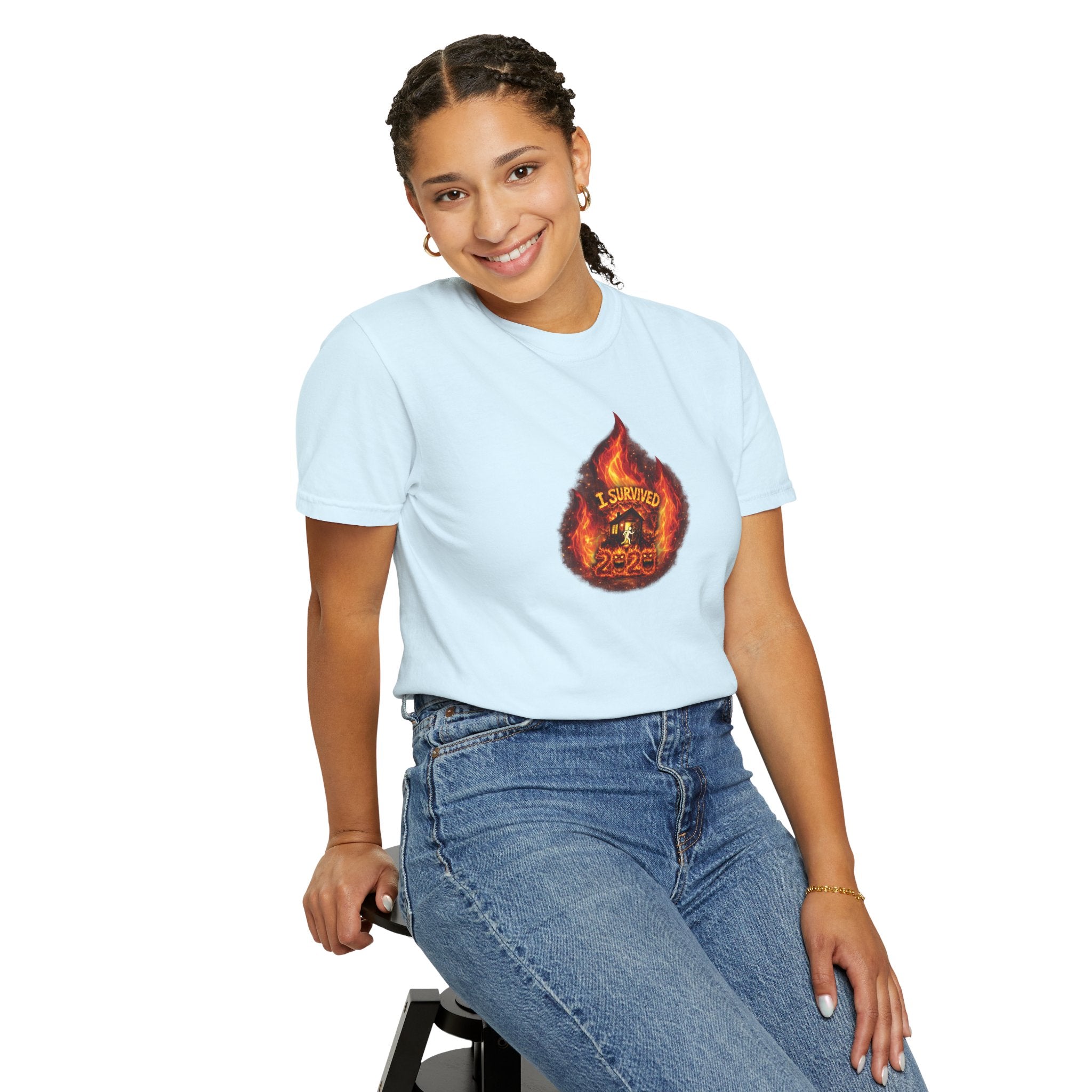 I Survived 2020 — WILDFIRES S2:E4: Director's Cut "Western U.S. Wildfire Season" Memorial Unisex Garment-Dyed T-shirt