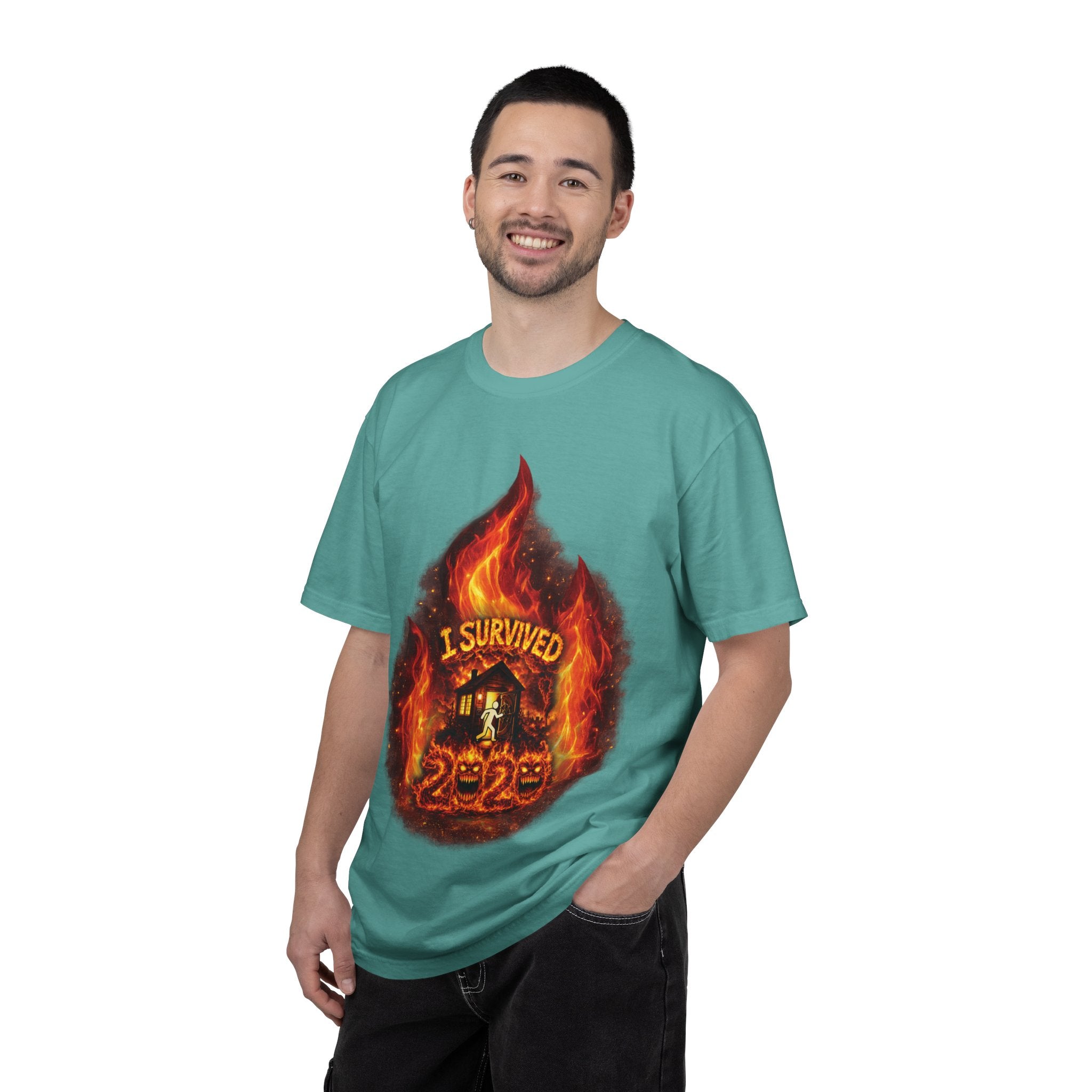 I Survived 2020 — Director's Cut S2:E3 "The California Wildfires" | Wildfire Edition Memorial Unisex Garment-Dyed T-shirt