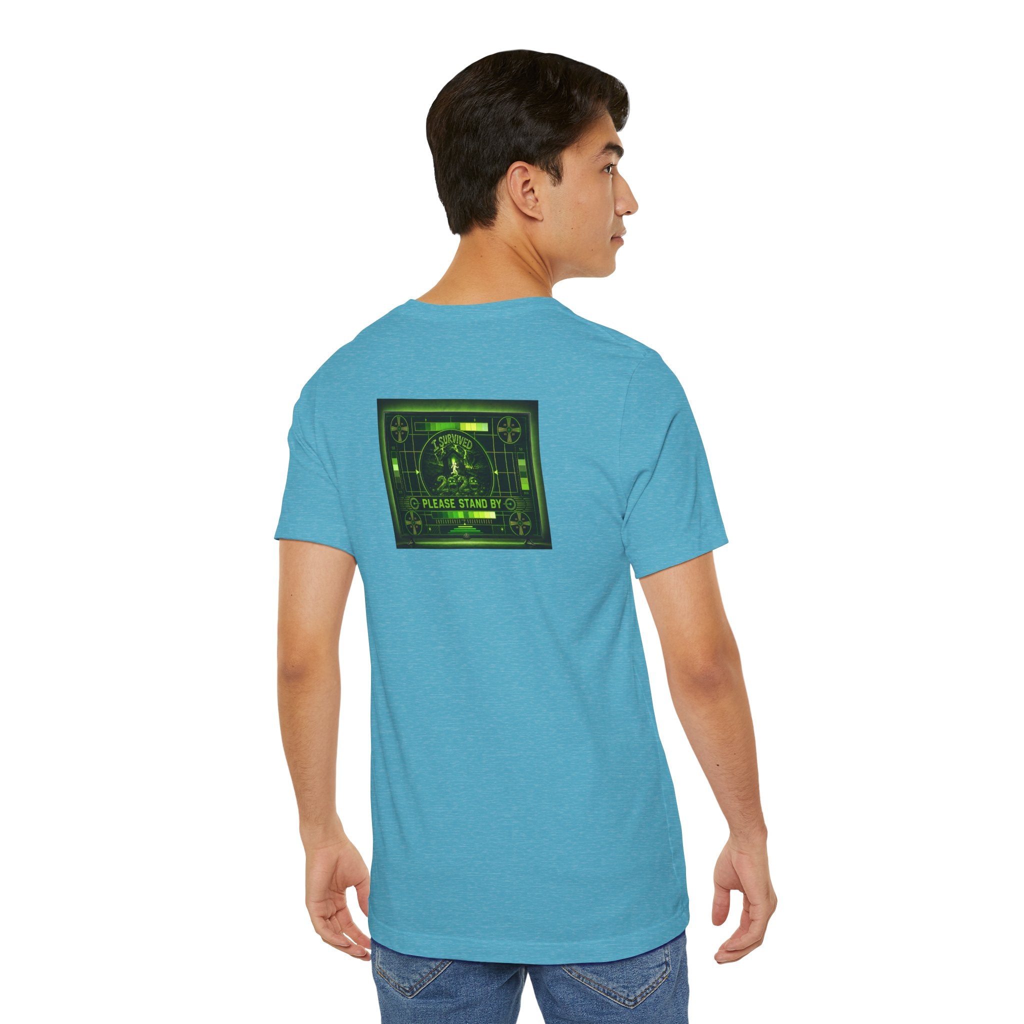 I Survived 2020 — "Please Stand By" Test Pattern Toxic Signal Tee Summer Premiere Unisex Jersey Short Sleeve Tee