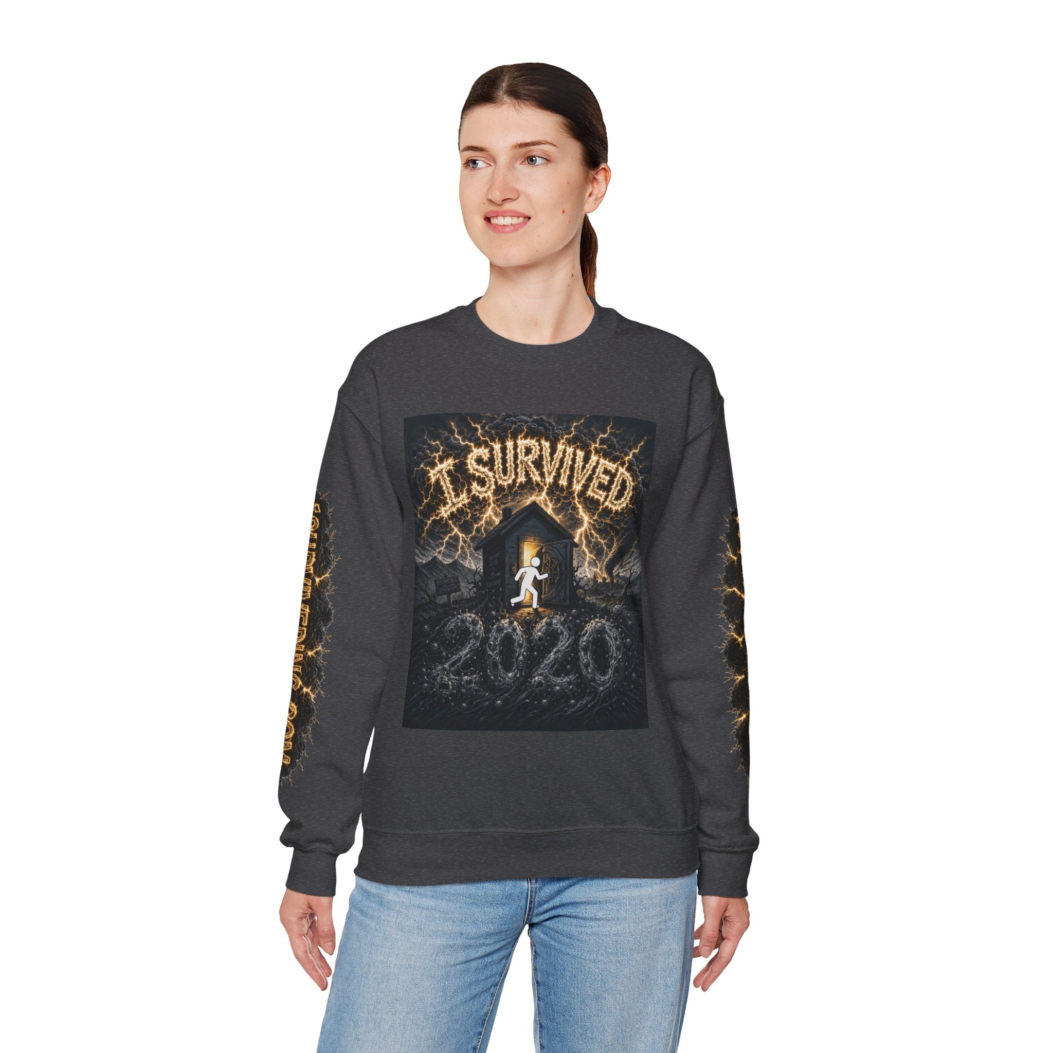I Survived 2020 — Original PILOT Design: Special Edition Unisex Heavy Blend™ Crewneck Sweatshirt