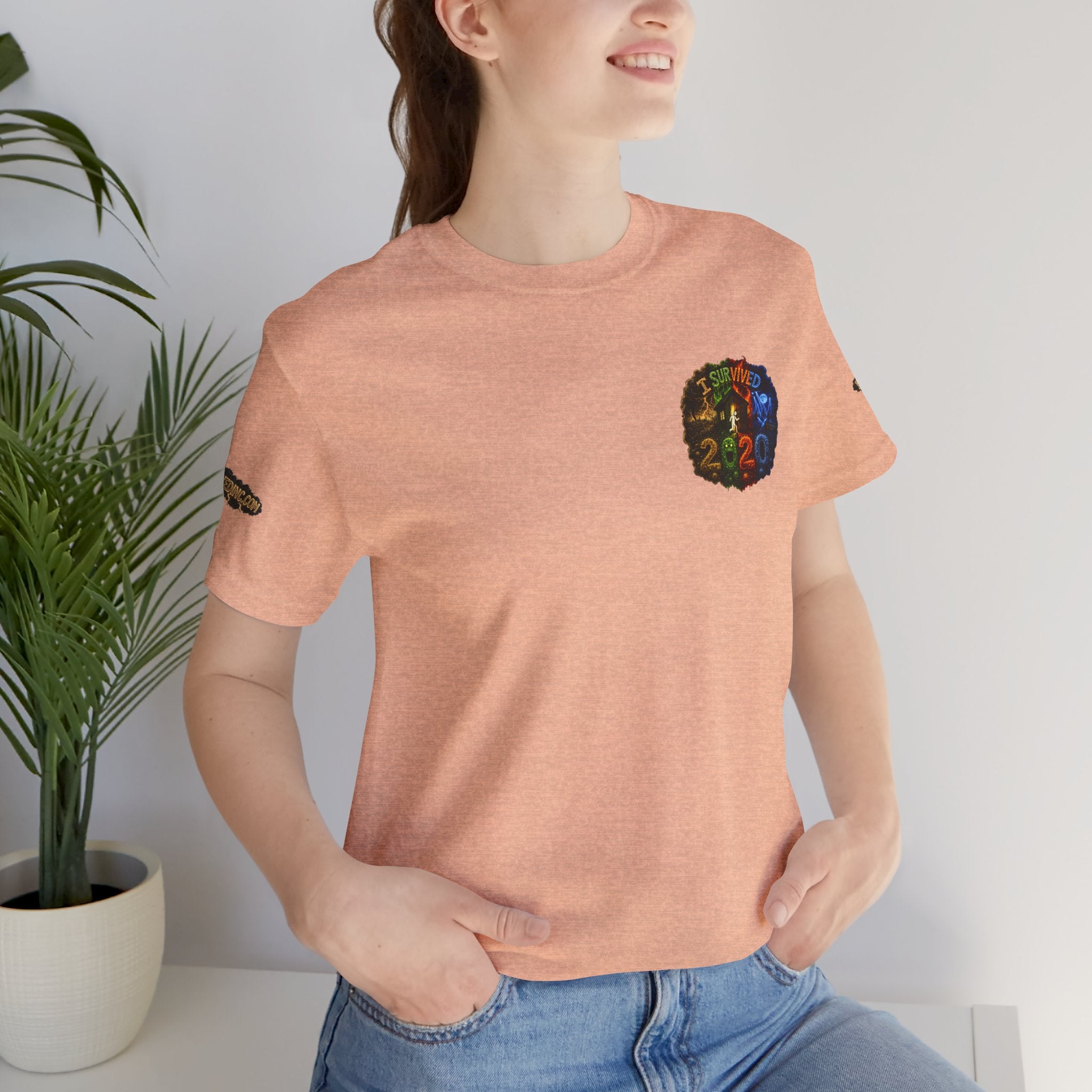 I Survived 2020 — "No Signal" Test Pattern Tee Alien Broadcast Finale Summer Premiere Unisex Jersey Short Sleeve Tee