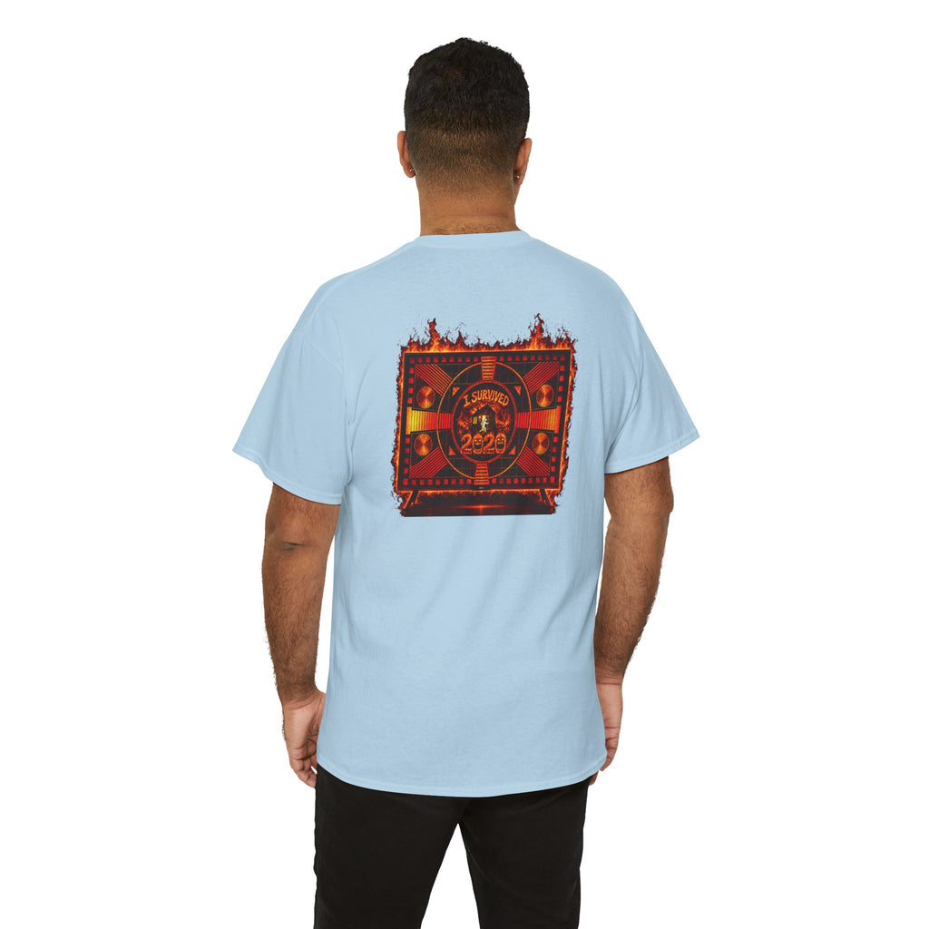 I Survived 2020 — "Please Stand By" Test Pattern Tee Wildfire Signal Edition Summer Premiere Unisex Heavy Cotton Tee