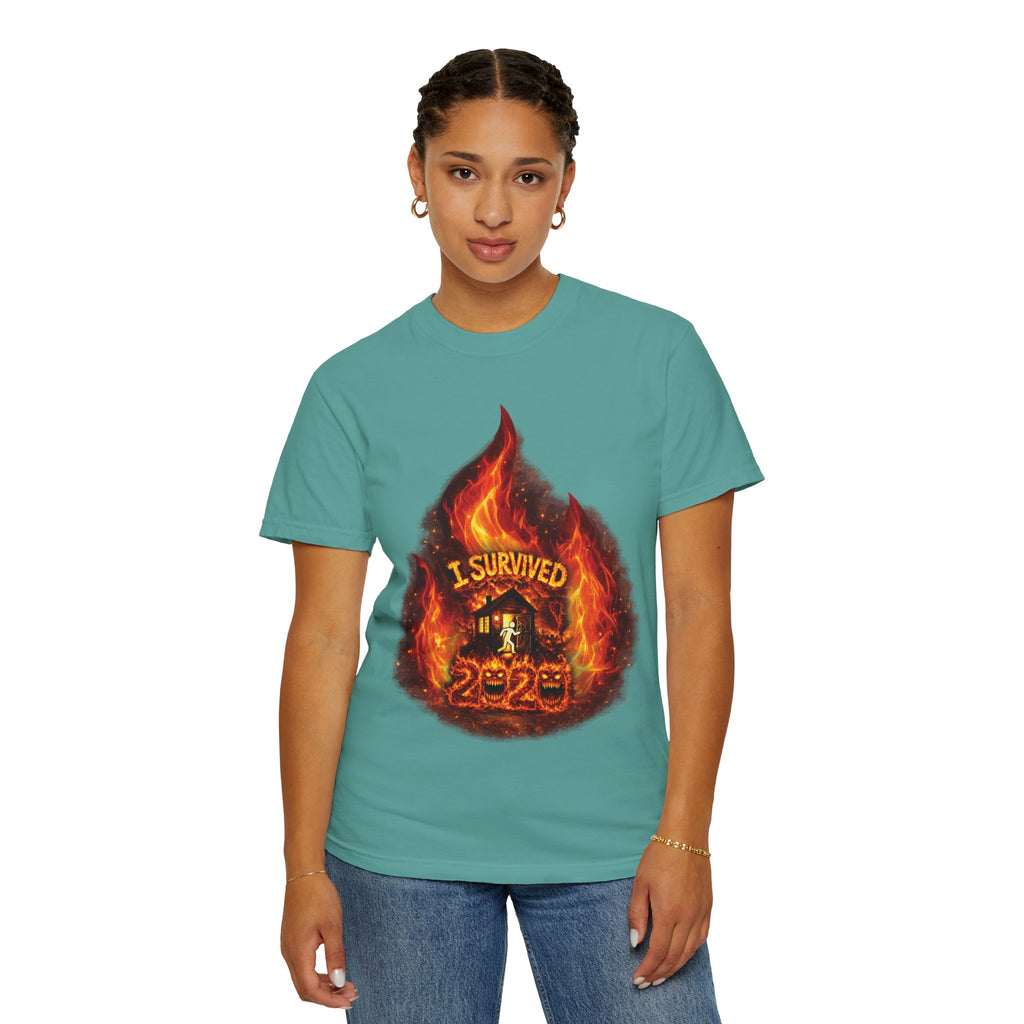 I Survived 2020 — Director's Cut S2:E3 "The California Wildfires" | Wildfire Edition Memorial Unisex Garment-Dyed T-shirt