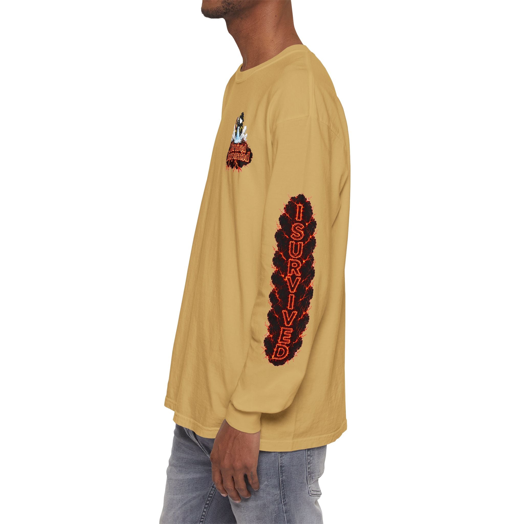I Survived 2020 — "Please Stand By" Test Pattern Tee Special Edition Wildfire Signal Edition Summer Premiere Unisex Garment-Dyed Long Sleeve T-Shirt