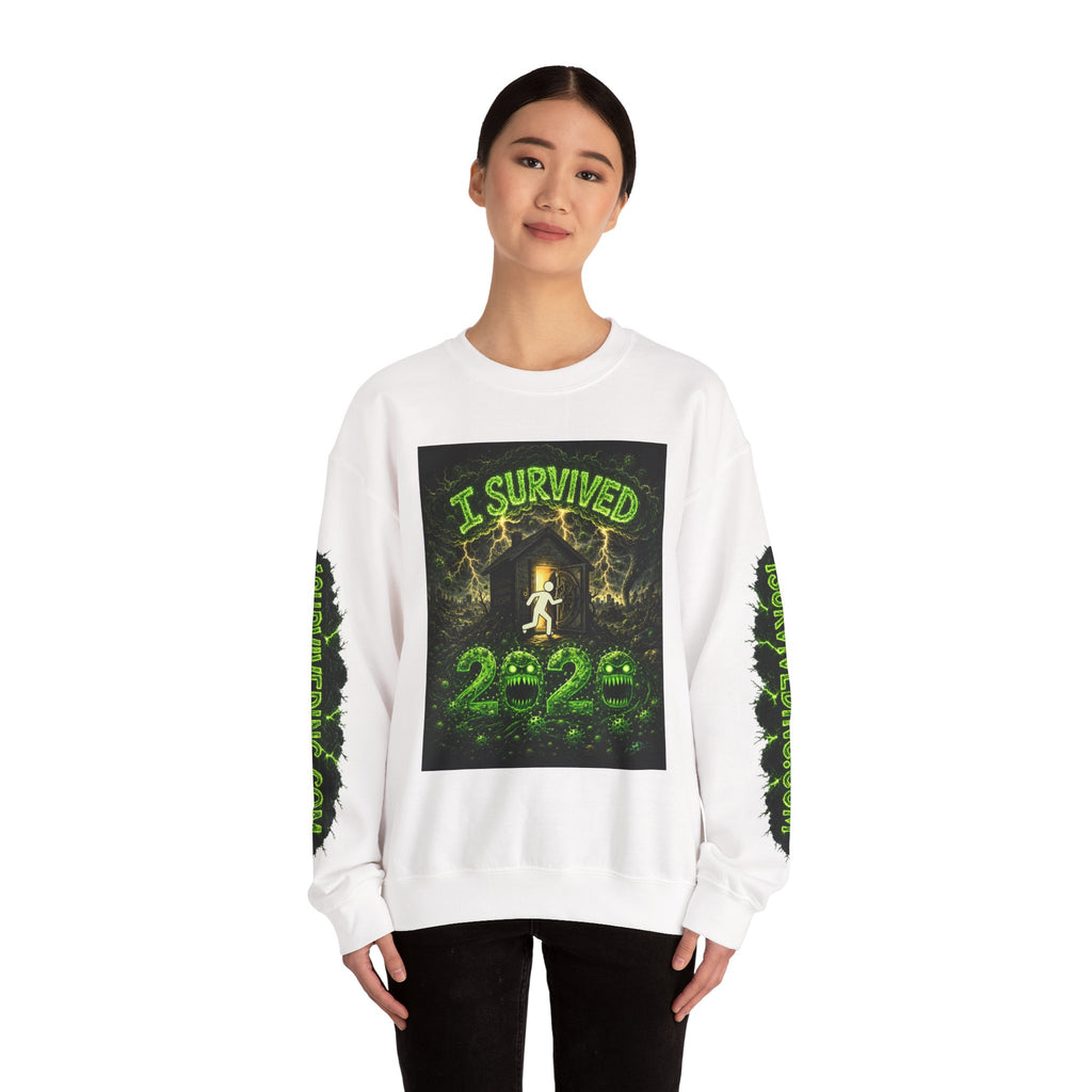 I Survived 2020 — S1:E4 "Mask Madness Mayhem Moment" | Pandemic Edition Unisex Heavy Blend™ Crewneck Sweatshirt