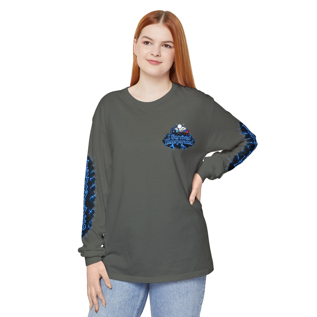 I Survived 2020 — "Please Stand By" Test Pattern Tee Lockdown Special Edition Summer Exclusive Unisex Garment-Dyed Long Sleeve T-Shirt
