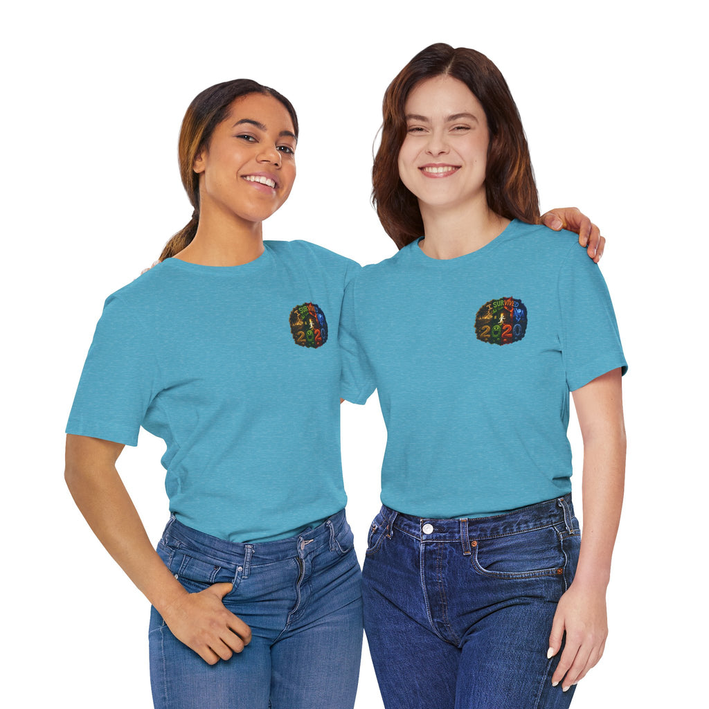 I Survived 2020 — "No Signal" Test Pattern Tee Alien Broadcast Finale Summer Premiere Unisex Jersey Short Sleeve Tee