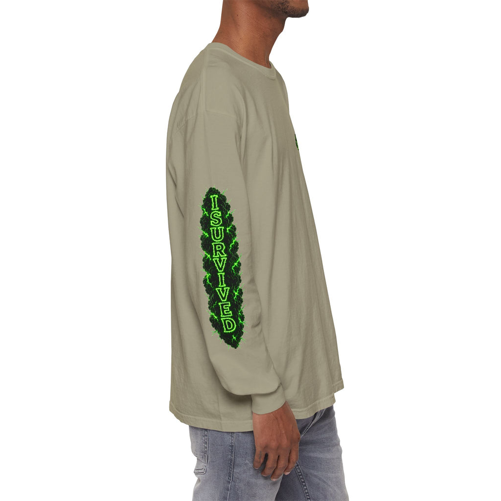 I Survived 2020 — "Please Stand By" Test Pattern Toxic Signal Tee Special Edition Summer Premiere Unisex Garment-Dyed Long Sleeve T-Shirt