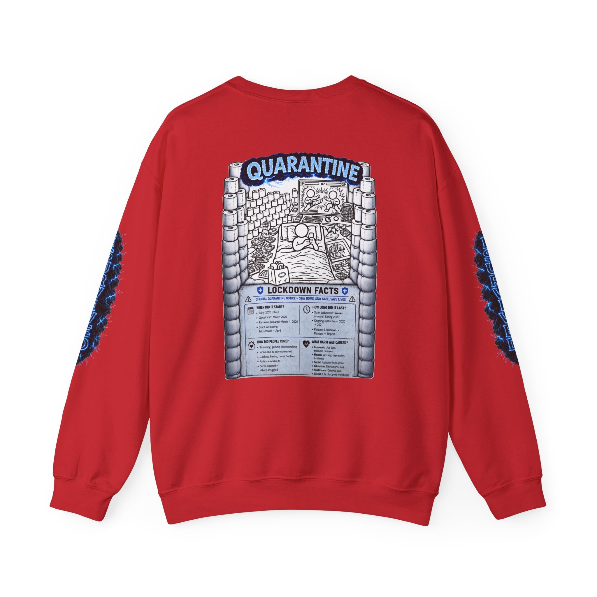 I Survived 2020 —  LOCKDOWN S3:E1: Director's Cut Special Edition "Quarantine" Unisex Heavy Blend™ Crewneck Sweatshirt