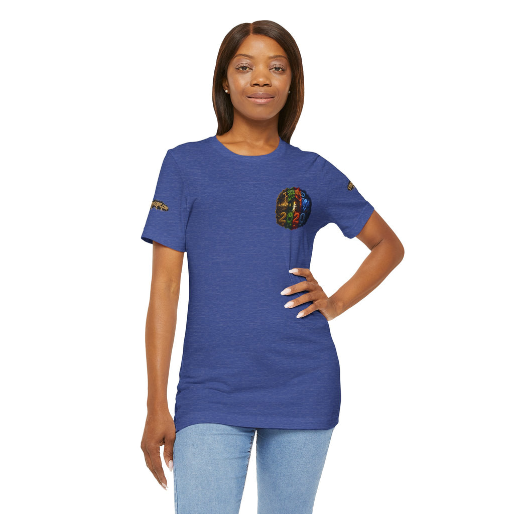 I Survived 2020 — "No Signal" Test Pattern Tee Alien Broadcast Finale Summer Premiere Unisex Jersey Short Sleeve Tee