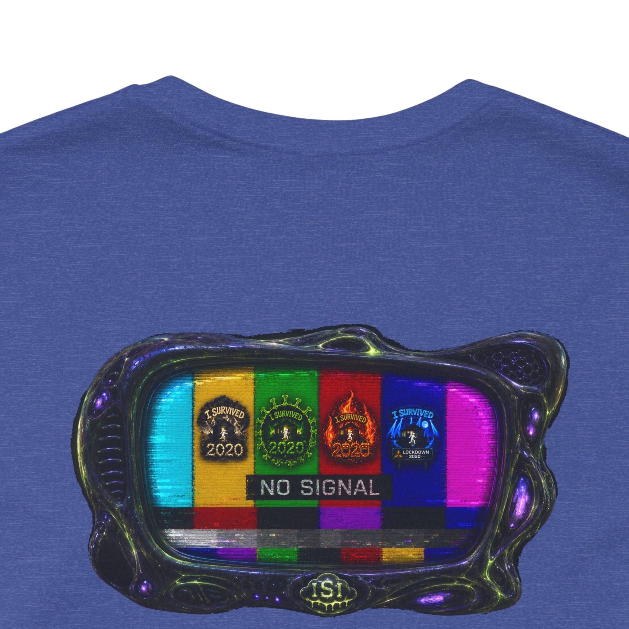 I Survived 2020 — "No Signal" Test Pattern Tee Alien Broadcast Finale Summer Premiere Unisex Jersey Short Sleeve Tee