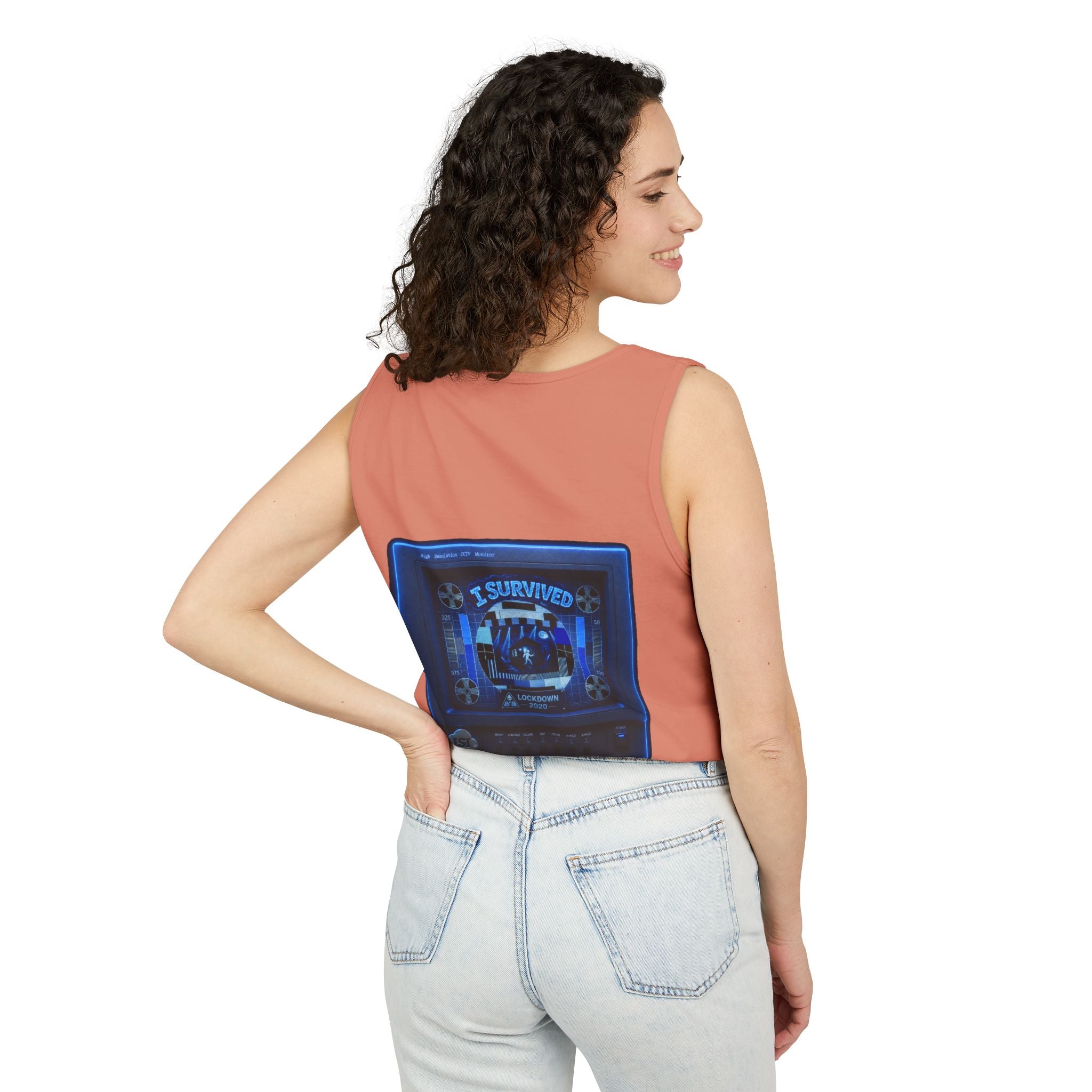 I Survived 2020 — "Please Stand By" Test Pattern Tee Lockdown Special Edition Summer Exclusive Unisex Garment-Dyed Tank Top