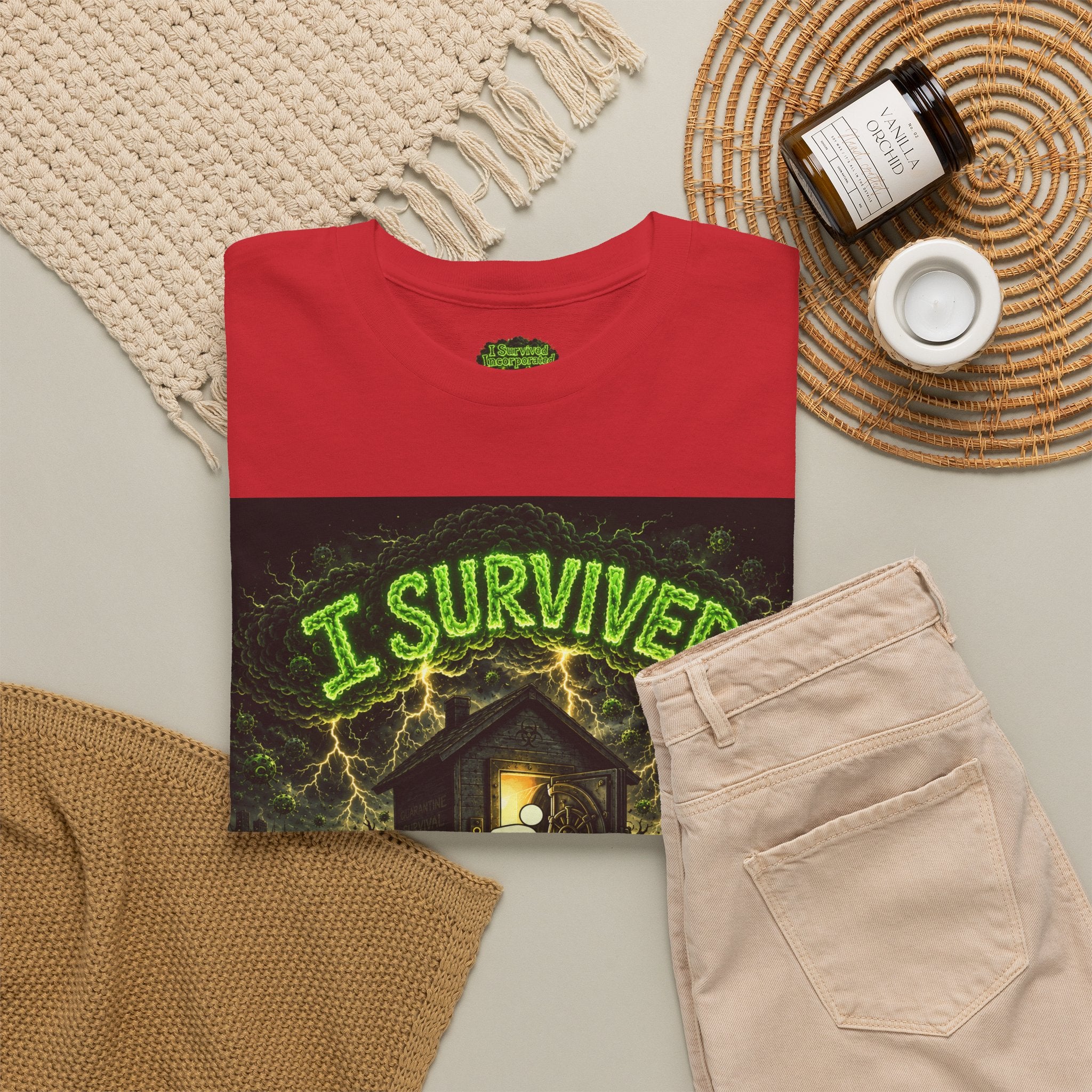 Sobreviví al 2020 — T1:E3 "¡La vacuna!" | Camiseta unisex de algodón grueso Edición Pandemia