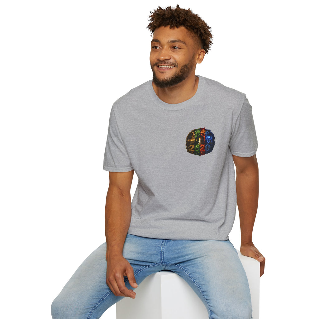 I Survived 2020 — "No Signal" Test Pattern Tee Alien Broadcast Finale Summer Premiere Unisex Softstyle T-Shirt