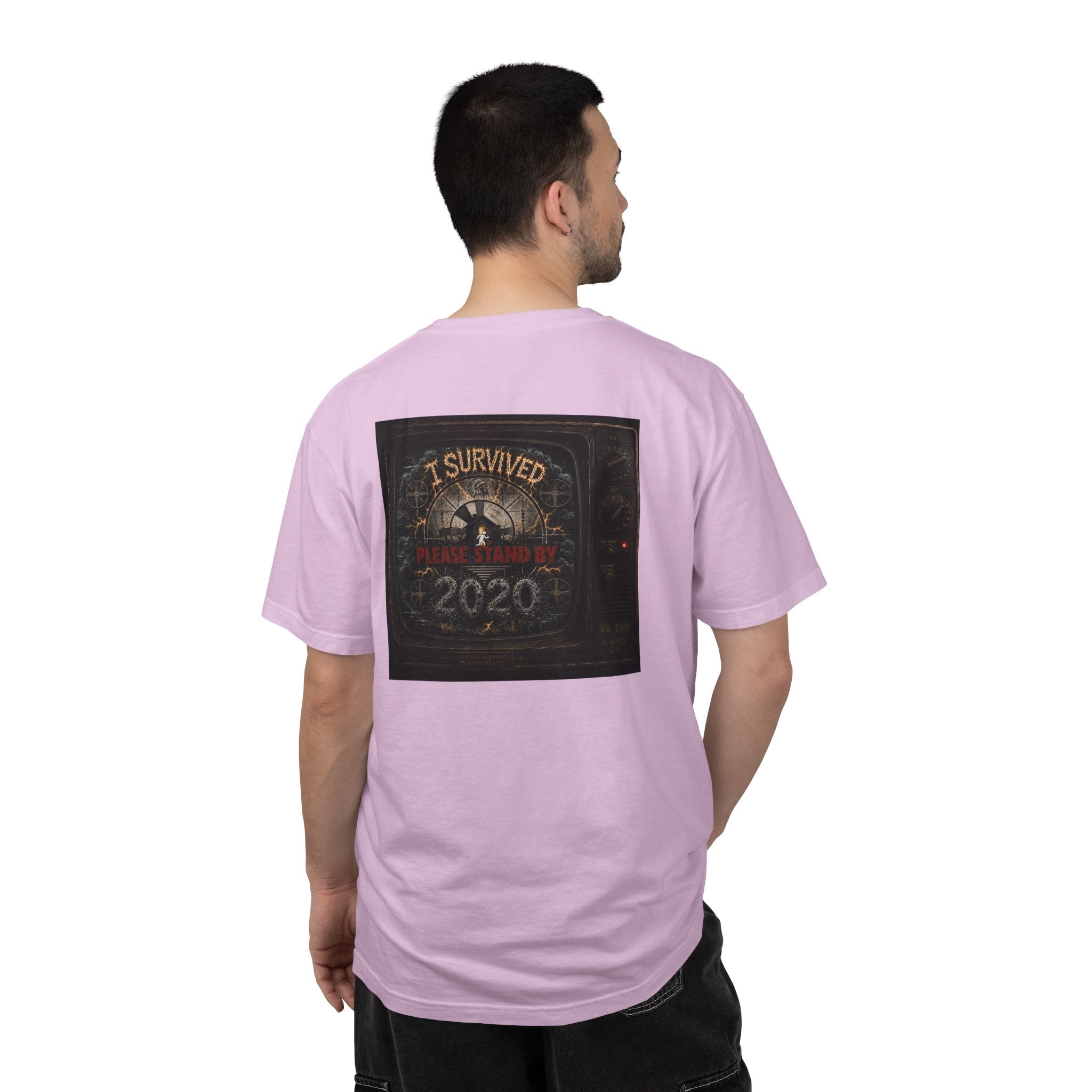 I Survived 2020 — "Please Stand By" Test Pattern Tee Summer Premier Unisex Garment-Dyed T-shirt