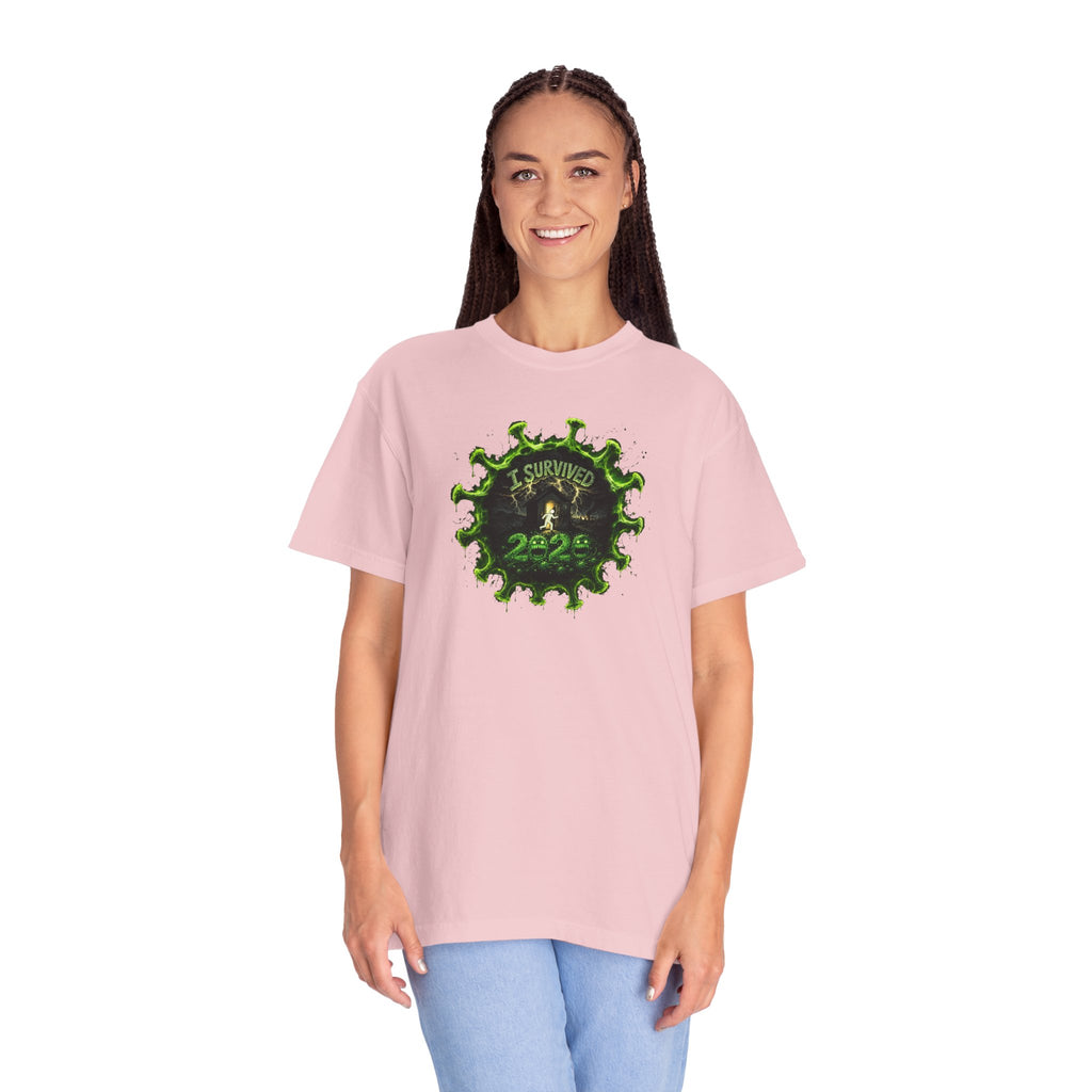 I Survived 2020 —  PANDEMIC S1:E1: Director's Cut "COVID-19: The Coronavirus" Unisex Garment-Dyed T-shirt