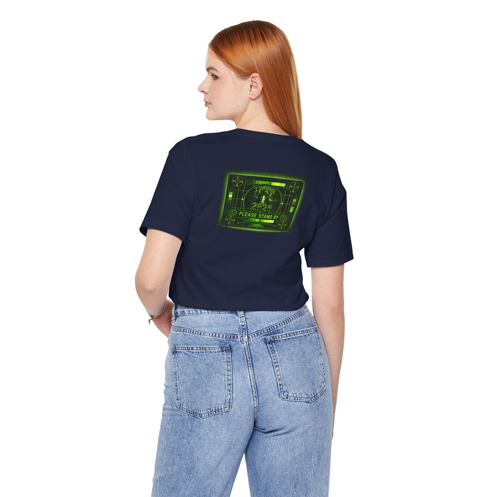 I Survived 2020 — "Please Stand By" Test Pattern Toxic Signal Tee Summer Premiere Unisex Jersey Short Sleeve Tee