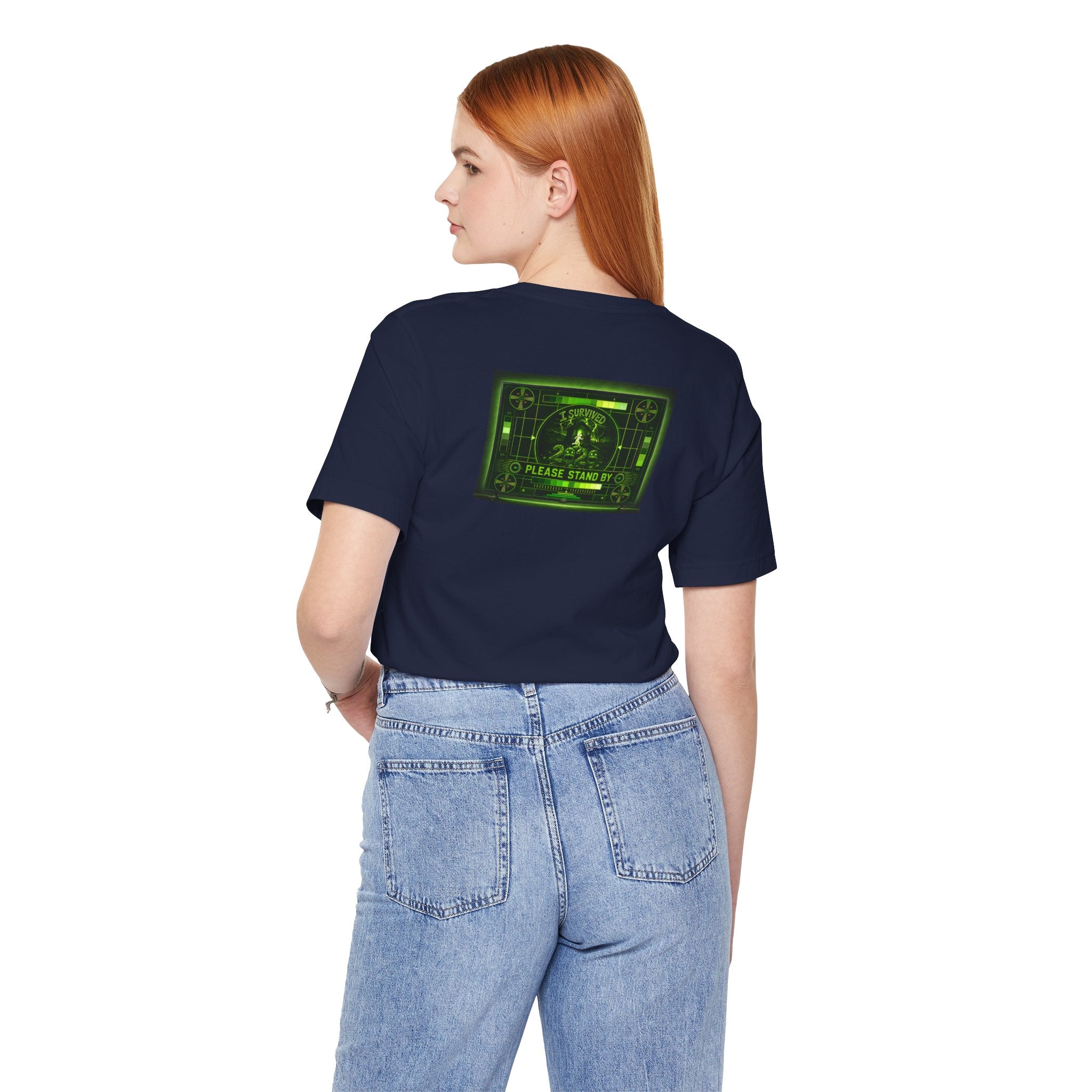 I Survived 2020 — "Please Stand By" Test Pattern Toxic Signal Tee Summer Premiere Unisex Jersey Short Sleeve Tee