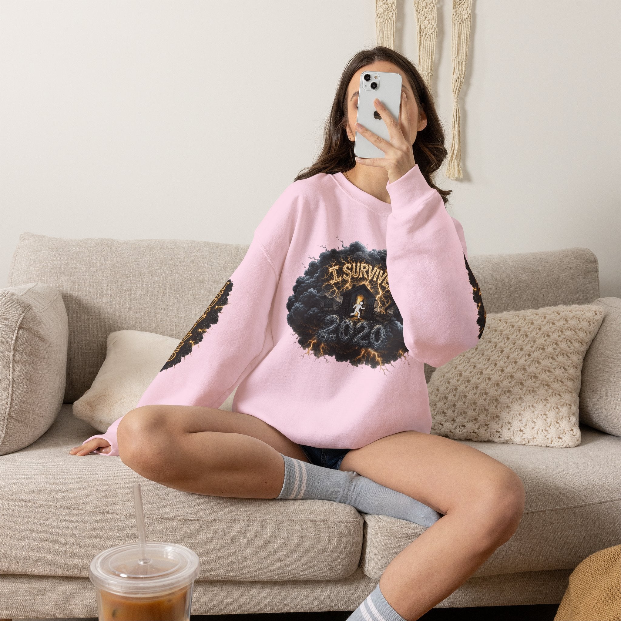 I Survived 2020 — Director's Cut Original Design Teaser Tee | Season 1 Premiere Drop Unisex Heavy Blend™ Crewneck Sweatshirt (SPECIAL EDITION)
