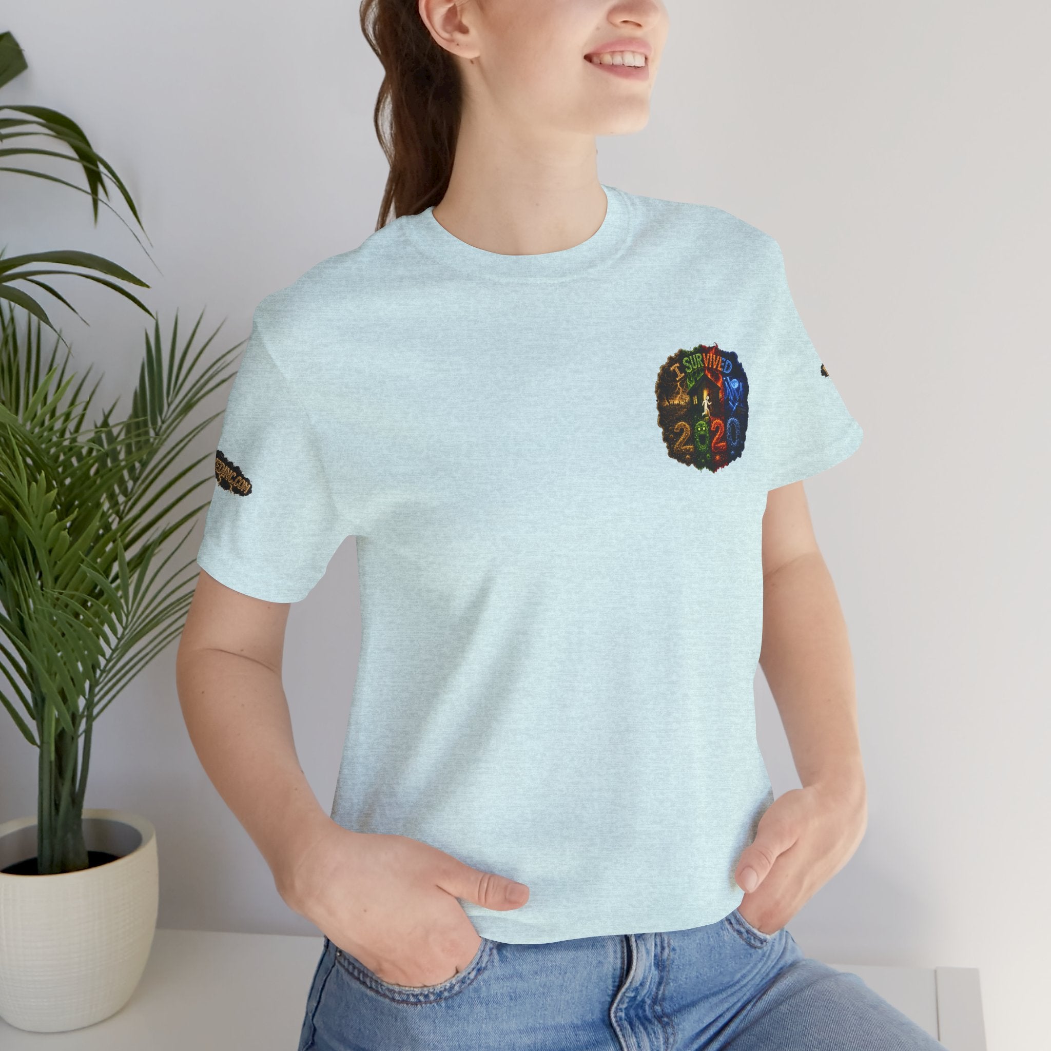 I Survived 2020 — "No Signal" Test Pattern Tee Alien Broadcast Finale Summer Premiere Unisex Jersey Short Sleeve Tee
