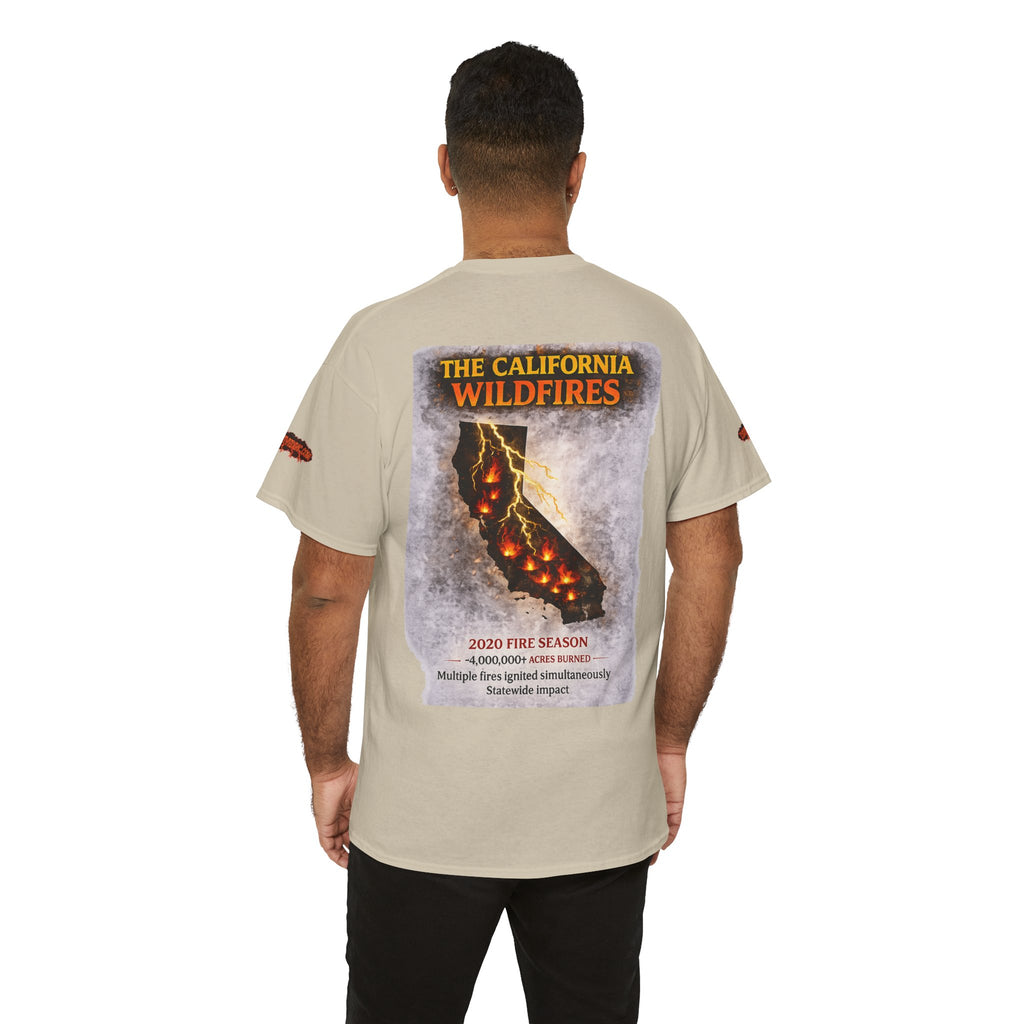 I Survived 2020 — WILDFIRES S2:E3: Director's Cut Special Edition "The California Wildfires" Memorial Unisex Heavy Cotton Tee