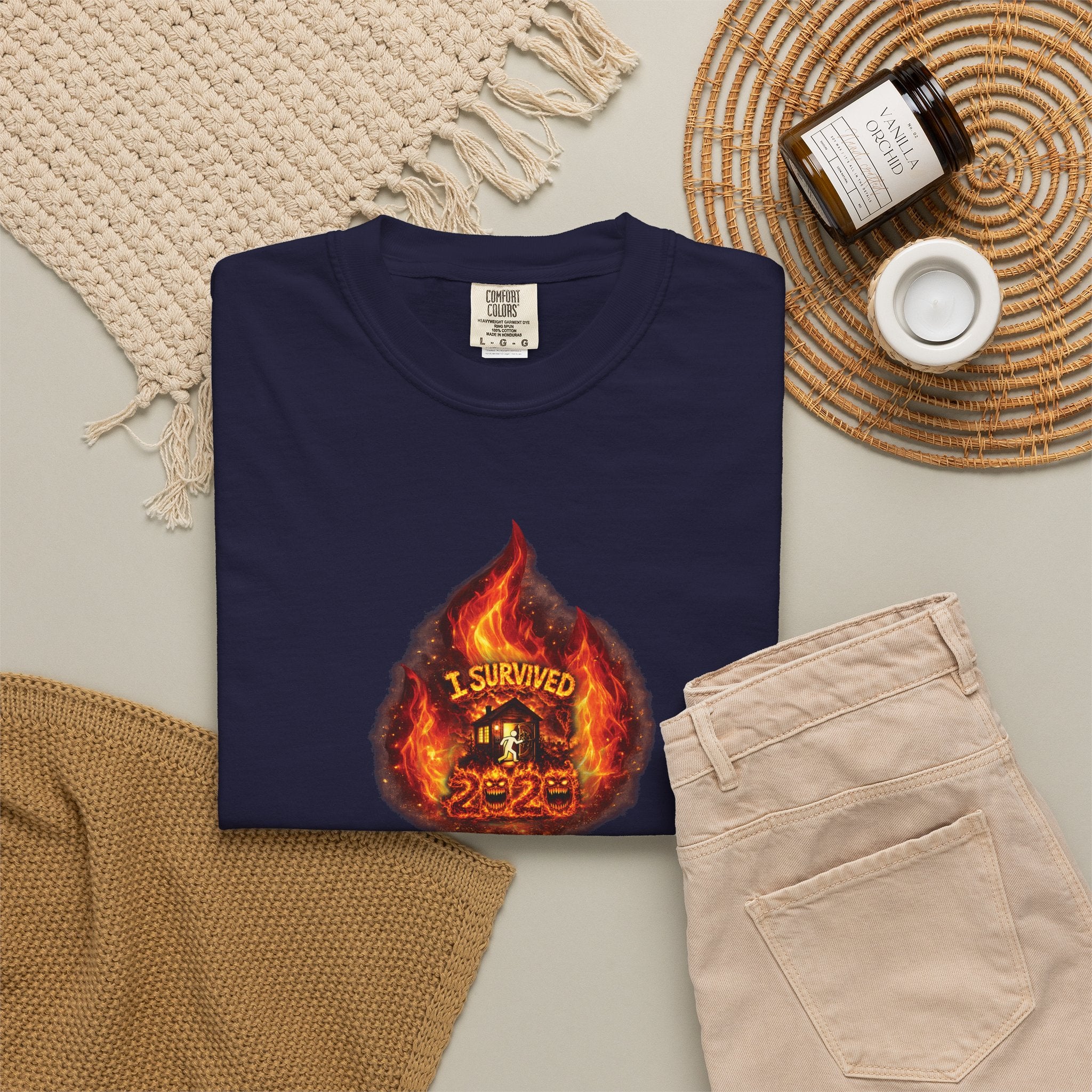 I Survived 2020 — WILDFIRES S2:E4: Director's Cut "Western U.S. Wildfire Season" Memorial Unisex Garment-Dyed T-shirt