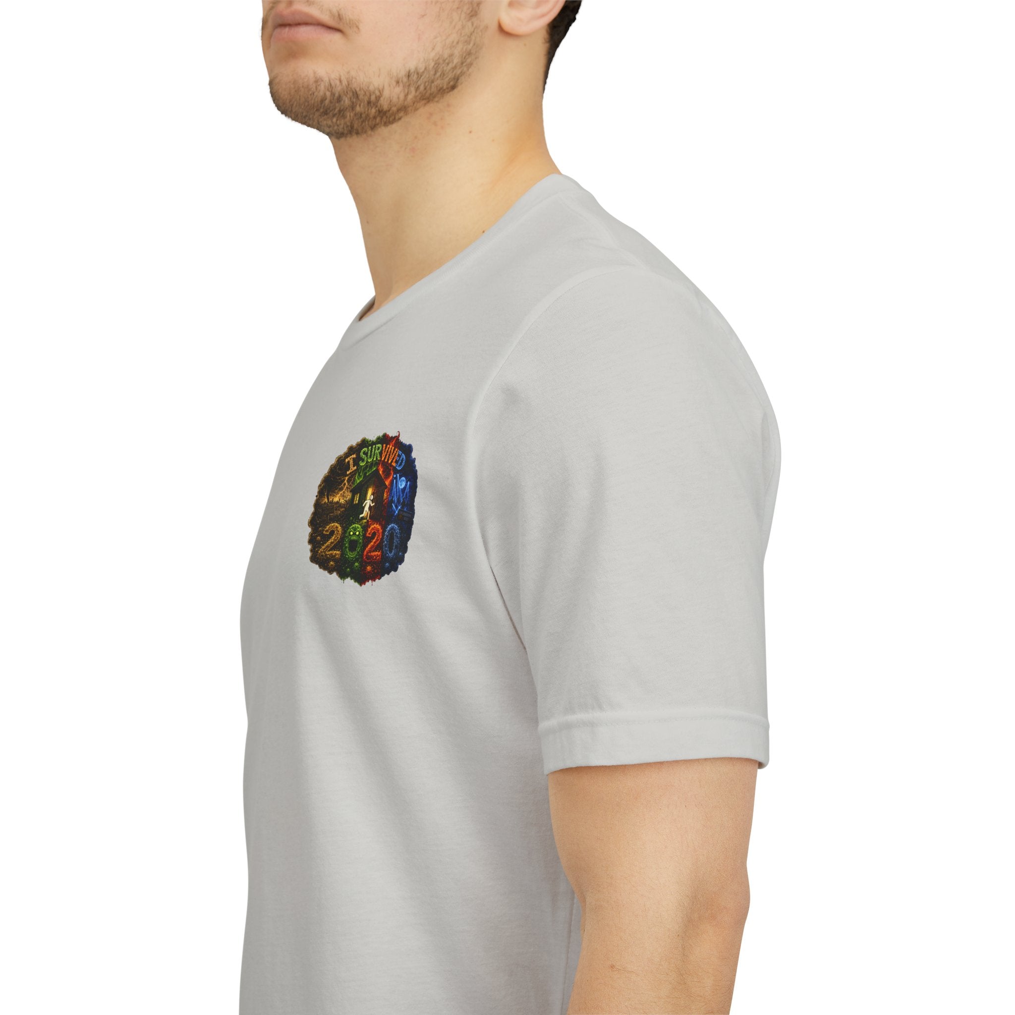 I Survived 2020 — "No Signal" Test Pattern Tee Alien Broadcast Finale Summer Premiere Unisex Jersey Short Sleeve Tee