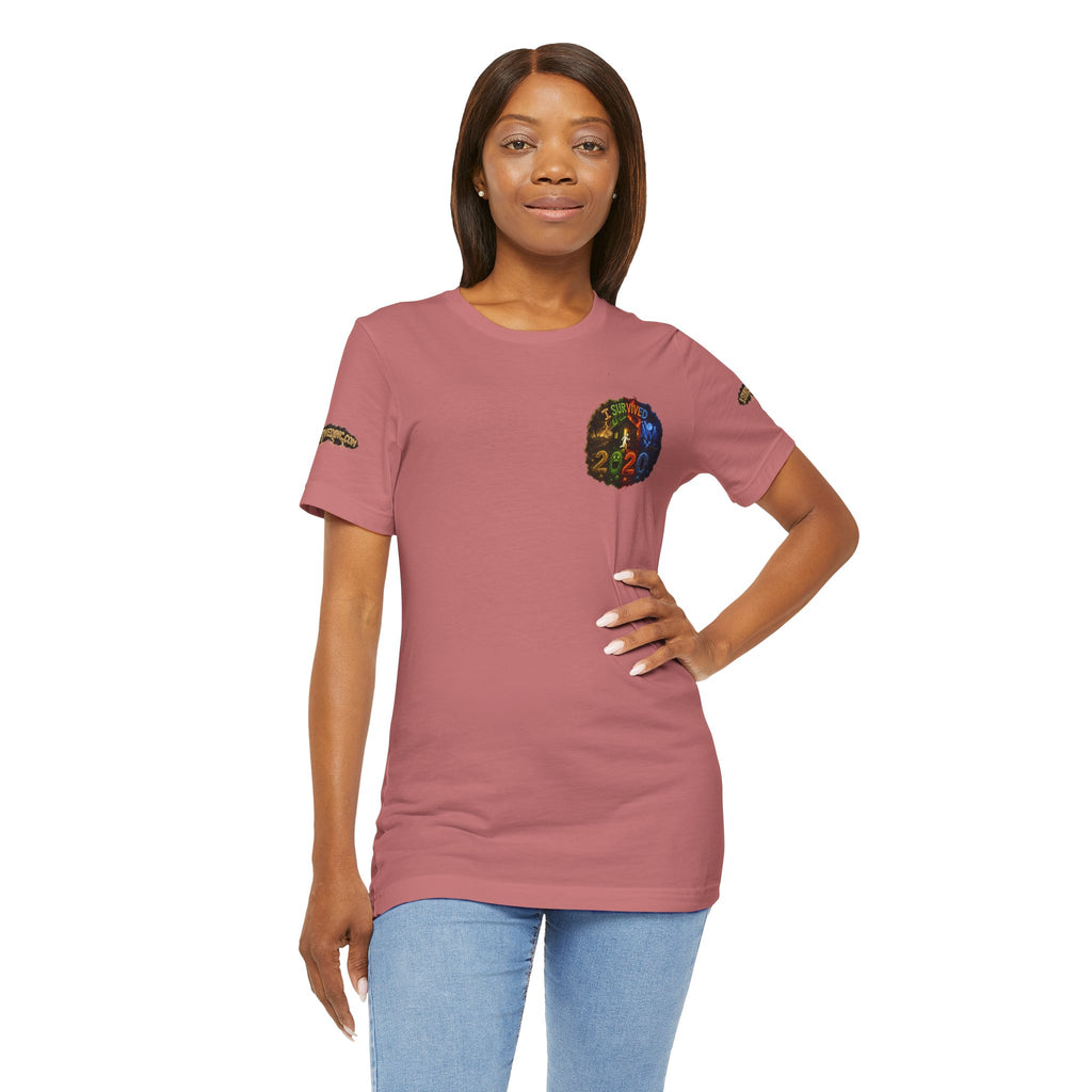 I Survived 2020 — "No Signal" Test Pattern Tee Alien Broadcast Finale Summer Premiere Unisex Jersey Short Sleeve Tee