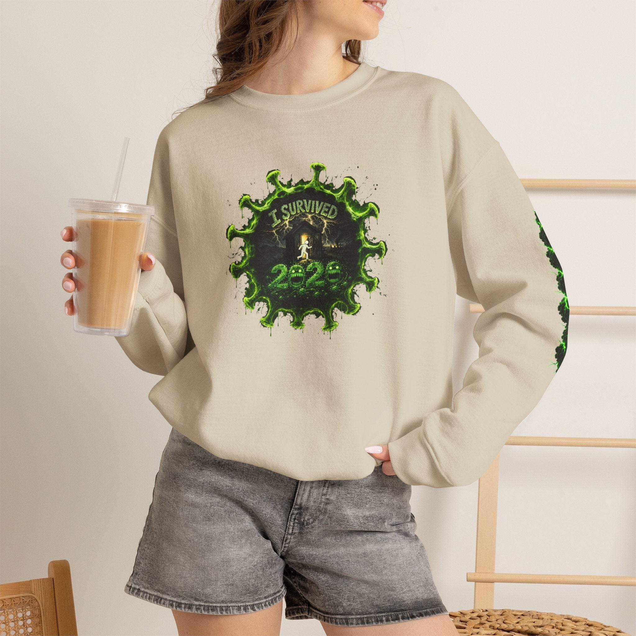 I Survived 2020 — PANDEMIC S1:E5: Director's Cut "Delivery Doomsday" Unisex Heavy Blend™ Crewneck Sweatshirt