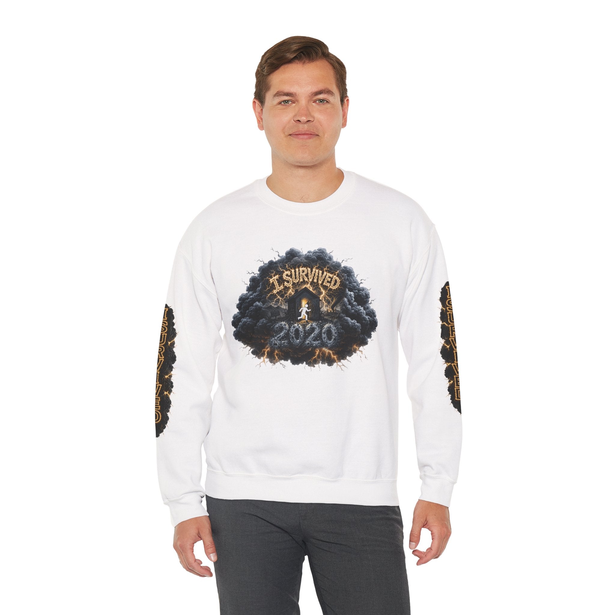 I Survived 2020 — Director's Cut Original Design Teaser Tee | Season 1 Premiere Drop Unisex Heavy Blend™ Crewneck Sweatshirt (SPECIAL EDITION)