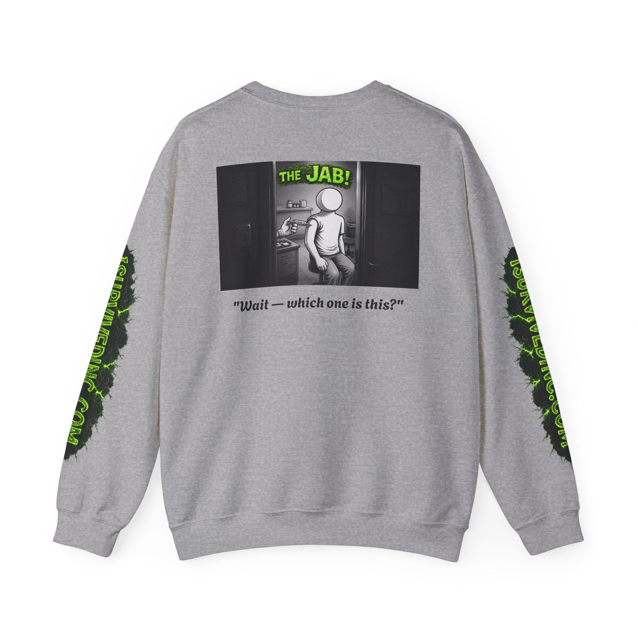 I Survived 2020 — S1:E3 "The Jab!" | Pandemic Edition Unisex Heavy Blend™ Crewneck Sweatshirt
