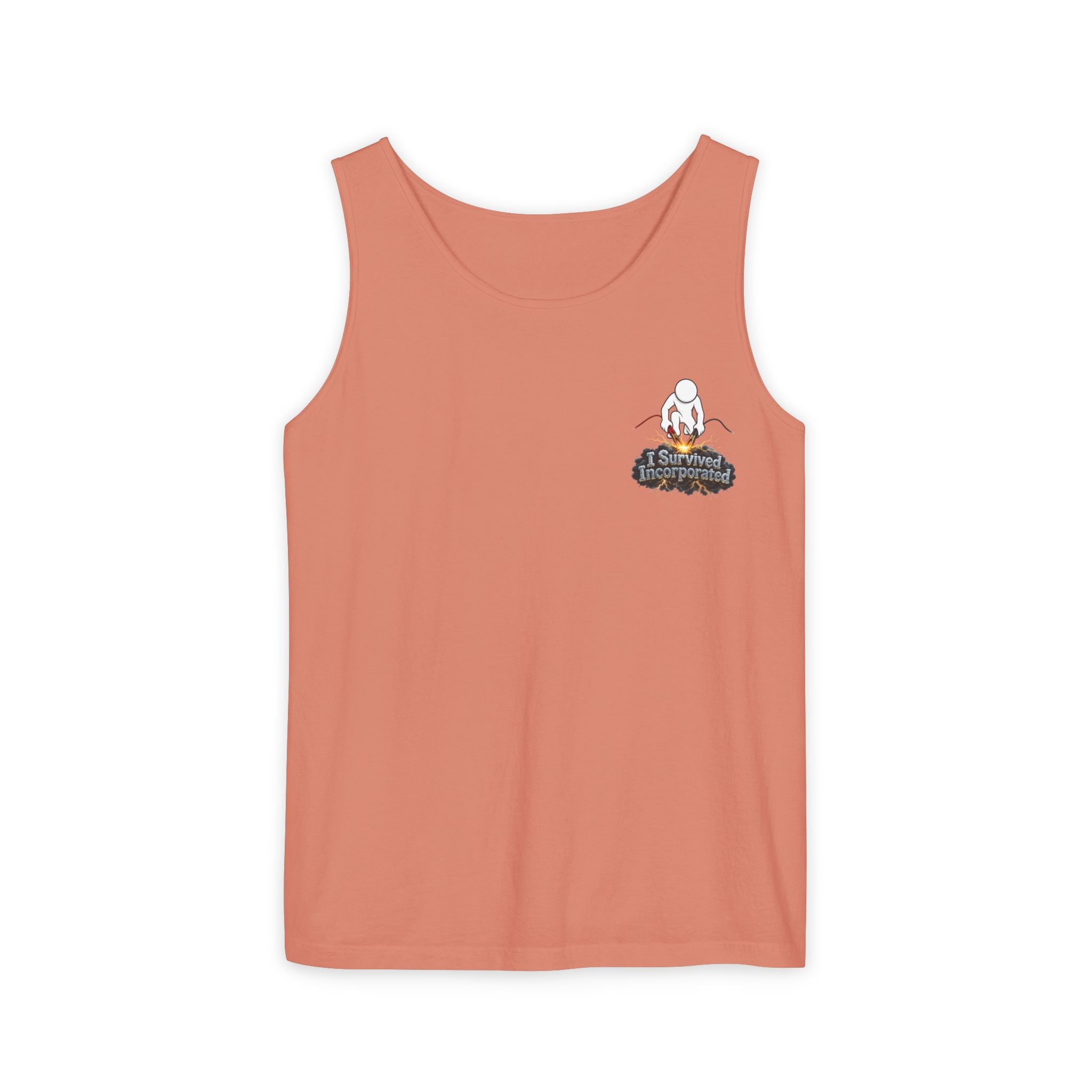 I Survived 2020 — "Please Stand By" Test Pattern Tee Summer Premier  Unisex Garment-Dyed Tank Top