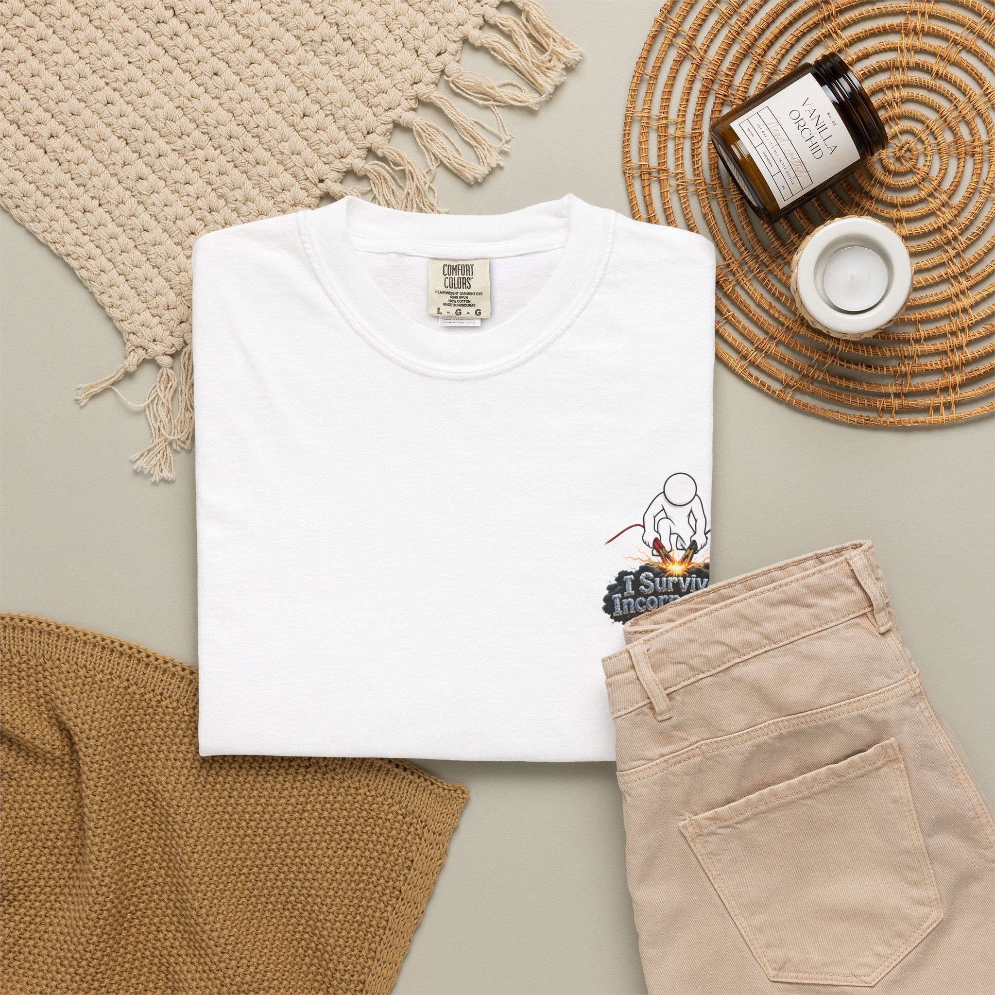I Survived 2020 — "Please Stand By" Test Pattern Tee Summer Premier Unisex Garment-Dyed T-shirt