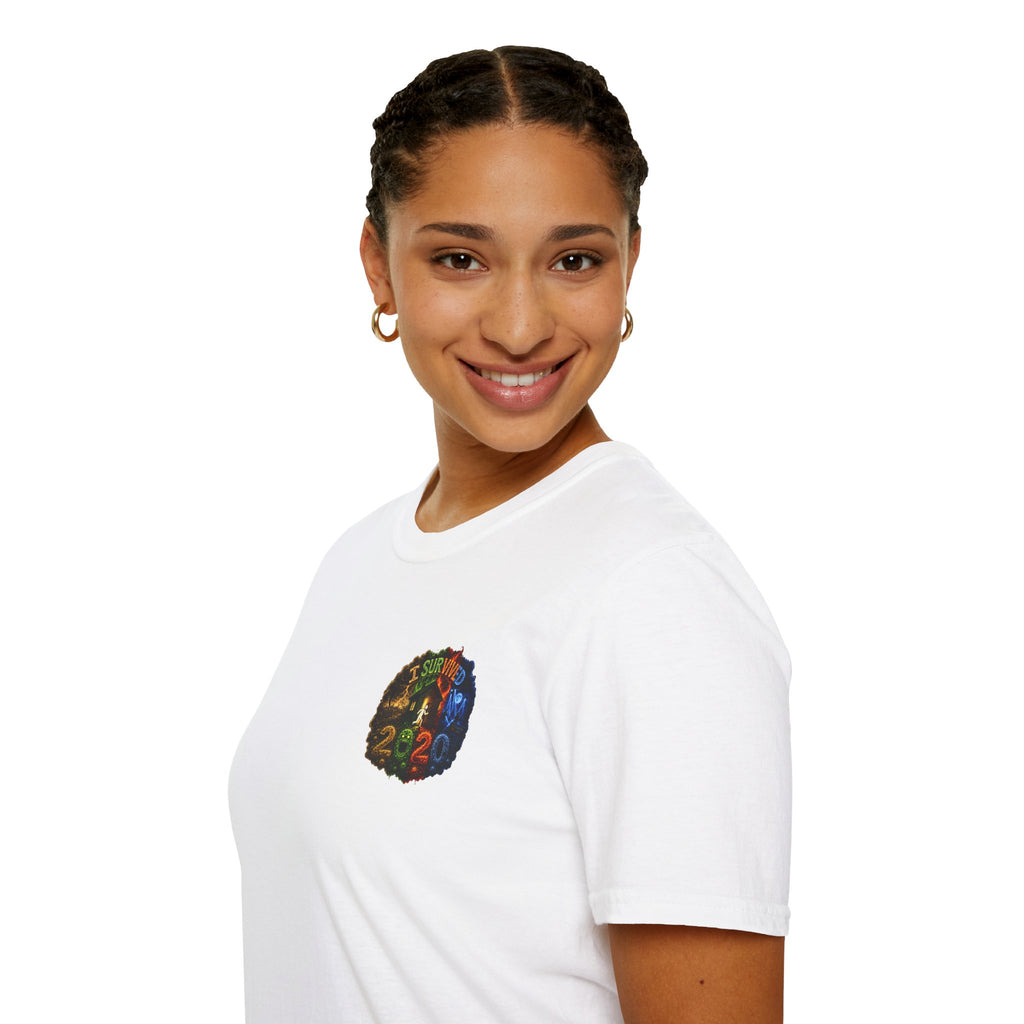 I Survived 2020 — "No Signal" Test Pattern Tee Alien Broadcast Finale Summer Premiere Unisex Softstyle T-Shirt