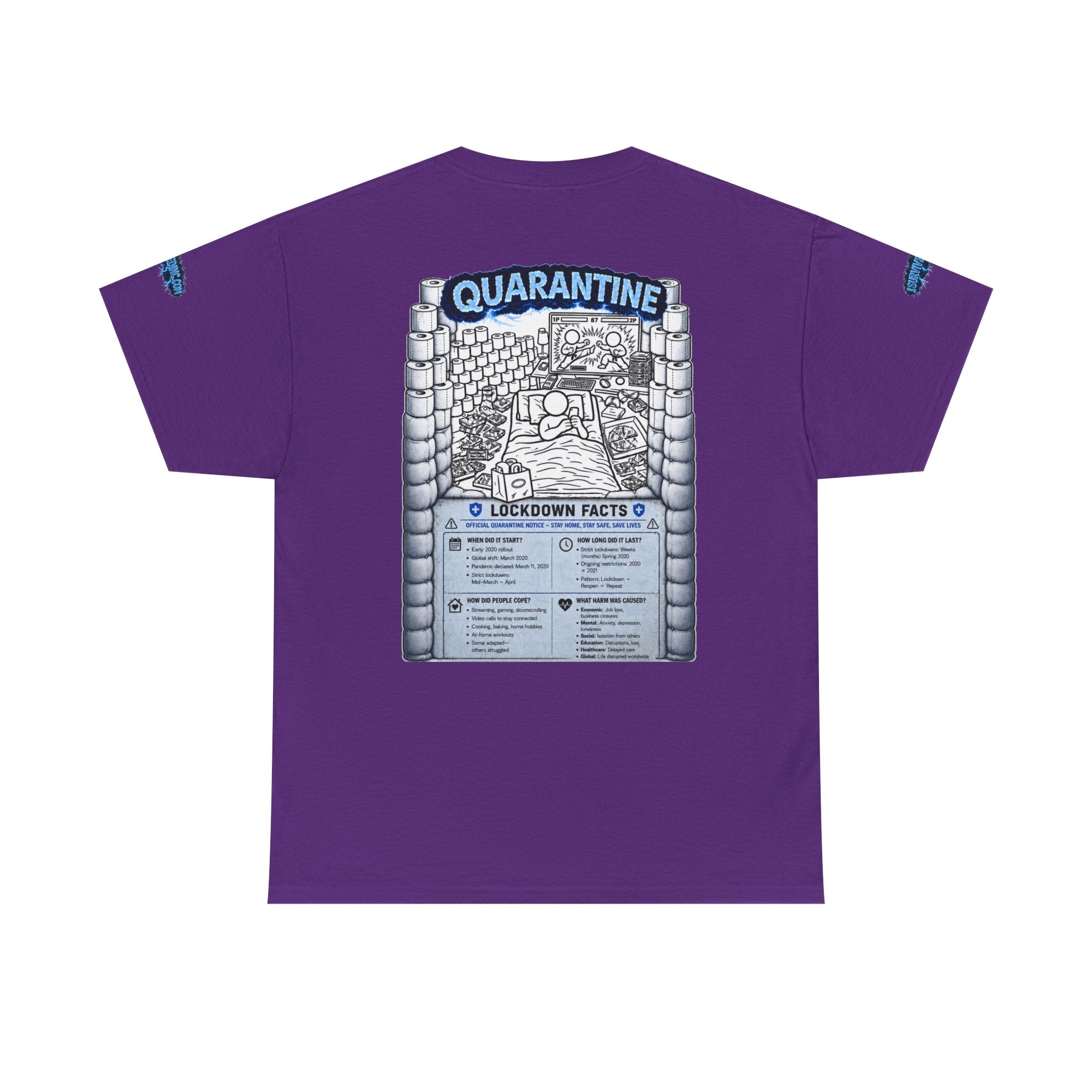 I Survived 2020 — LOCKDOWN S3:E1: Special Edition "Quarantine" Unisex Heavy Cotton Tee