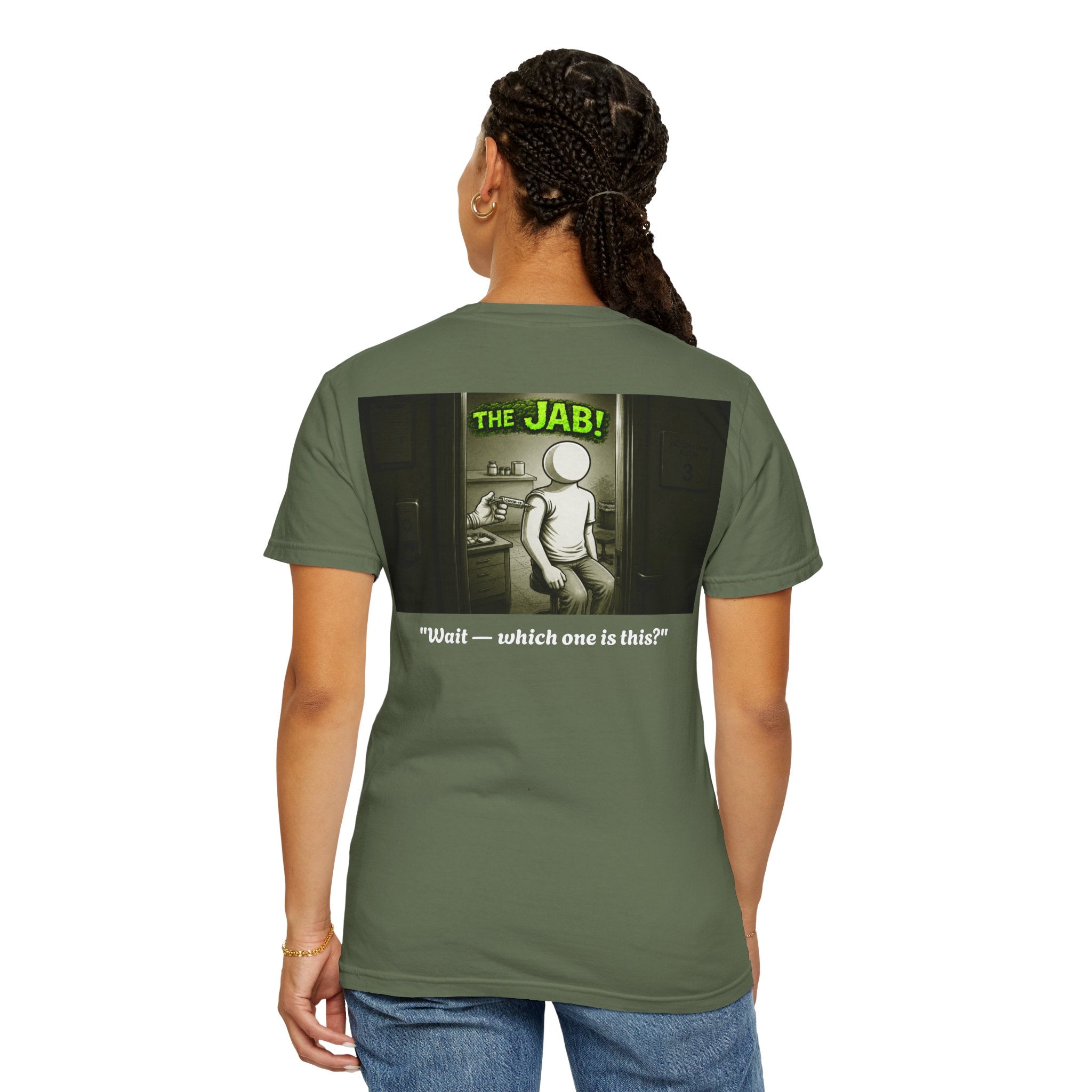 I Survived 2020 — PANDEMIC S1:E3: Director's Cut "The Jab!" Unisex Garment-Dyed T-shirt