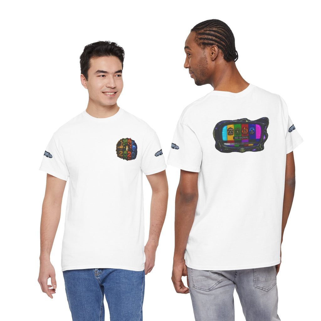 I Survived 2020 — "No Signal" Test Pattern Tee Alien Broadcast Finale Special Edition Summer Premiere Unisex Heavy Cotton Tee